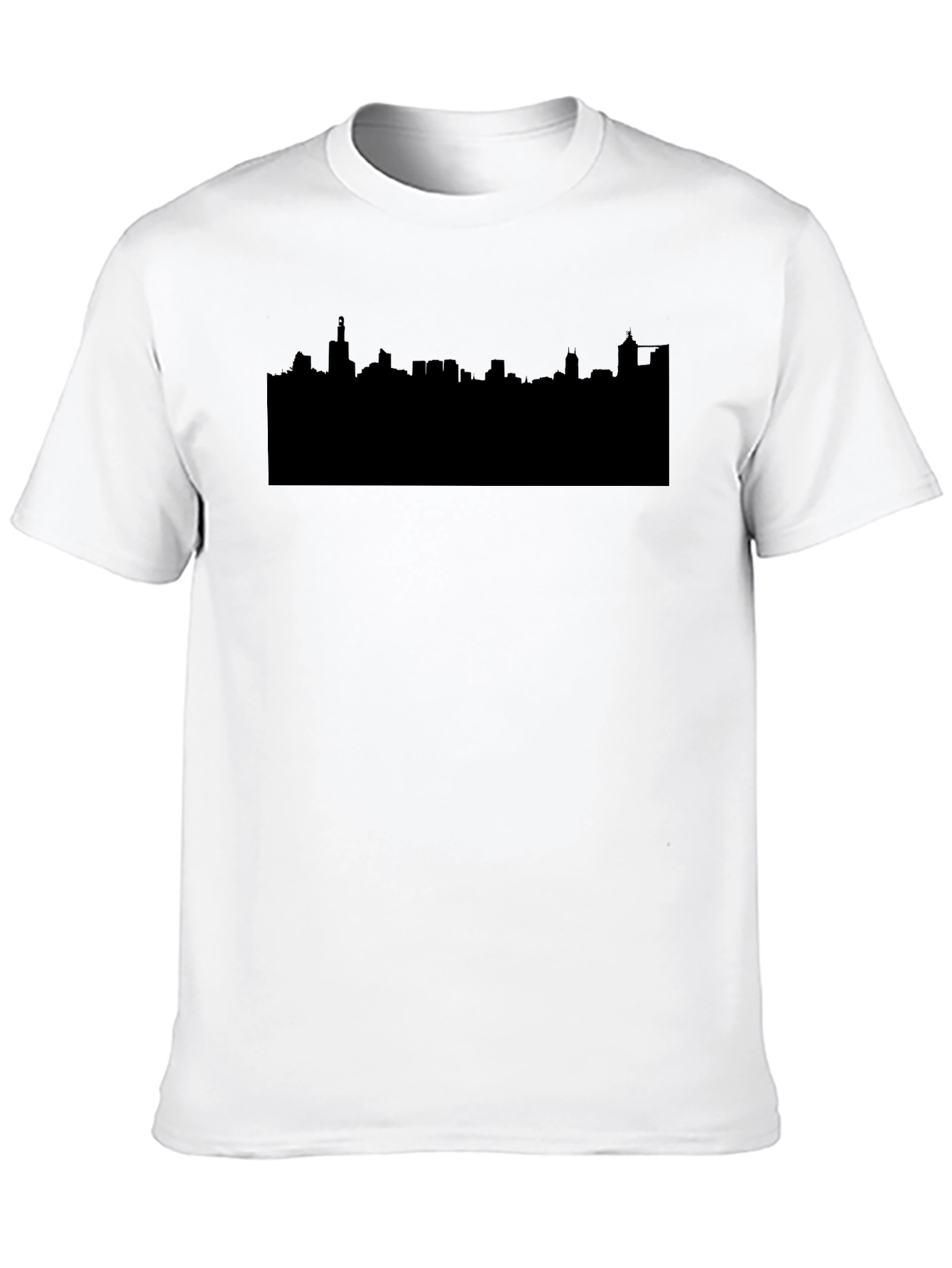 Cityscape Silhouette Black T-Shirt