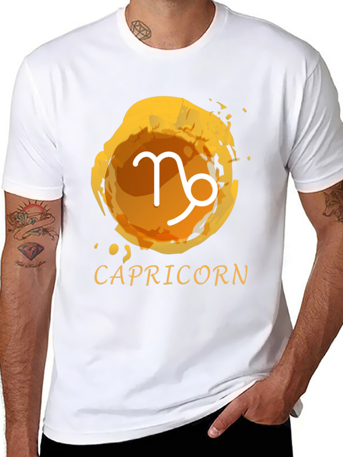 Capricorn Zodiac T-Shirt - Black Tee