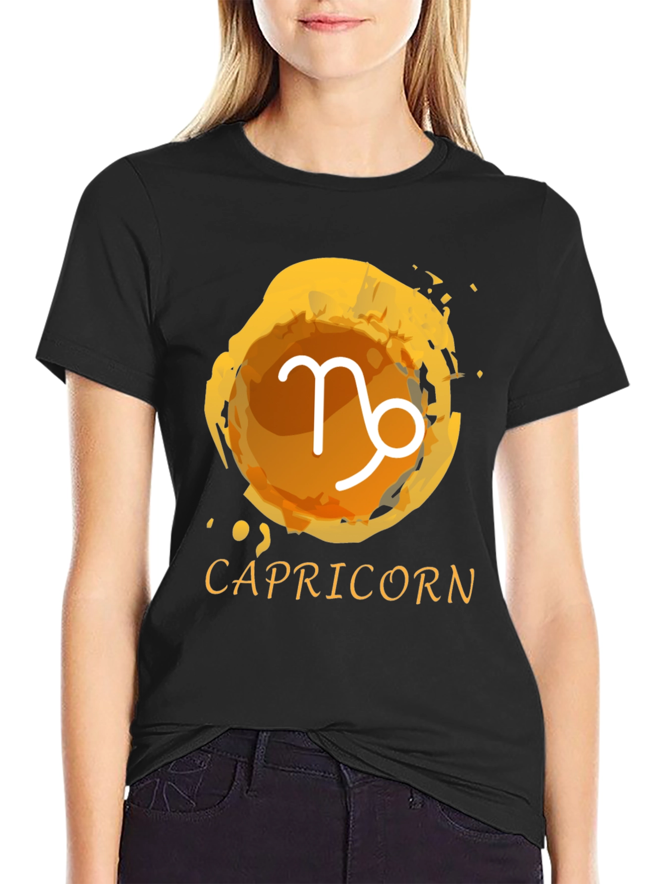 Capricorn Zodiac T-Shirt - Black Tee