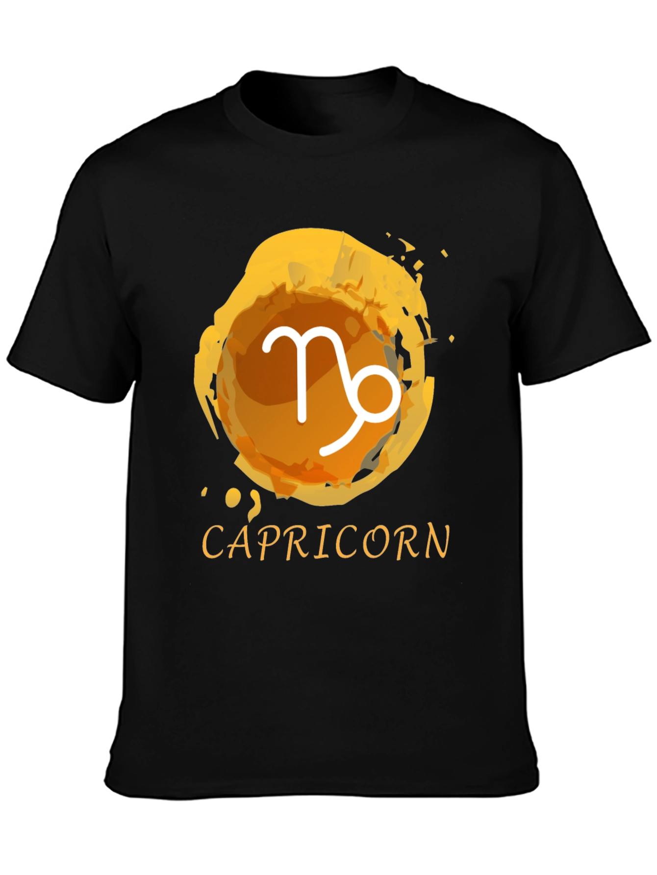 Capricorn Zodiac T-Shirt - Black Tee