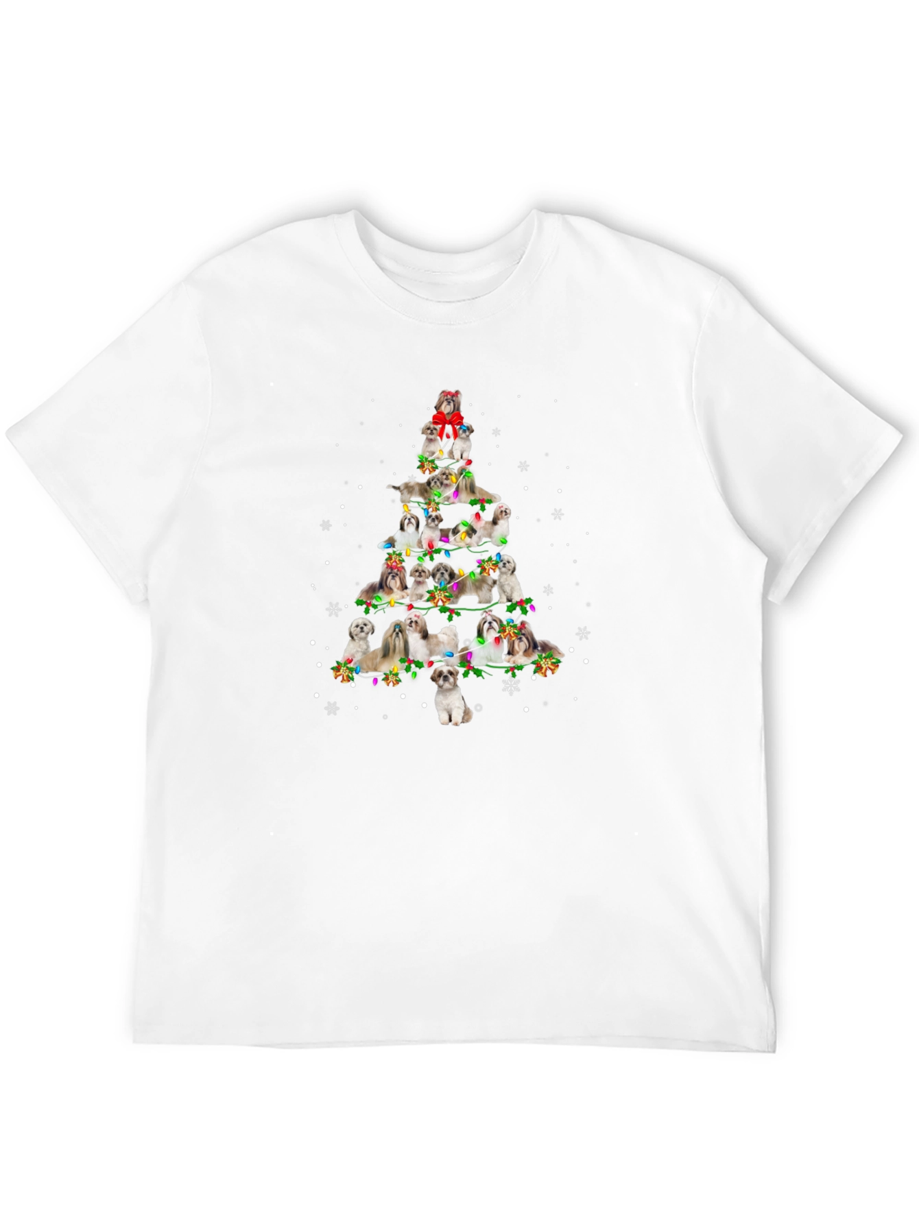 Shih Tzu Christmas Tree Graphic T-Shirt