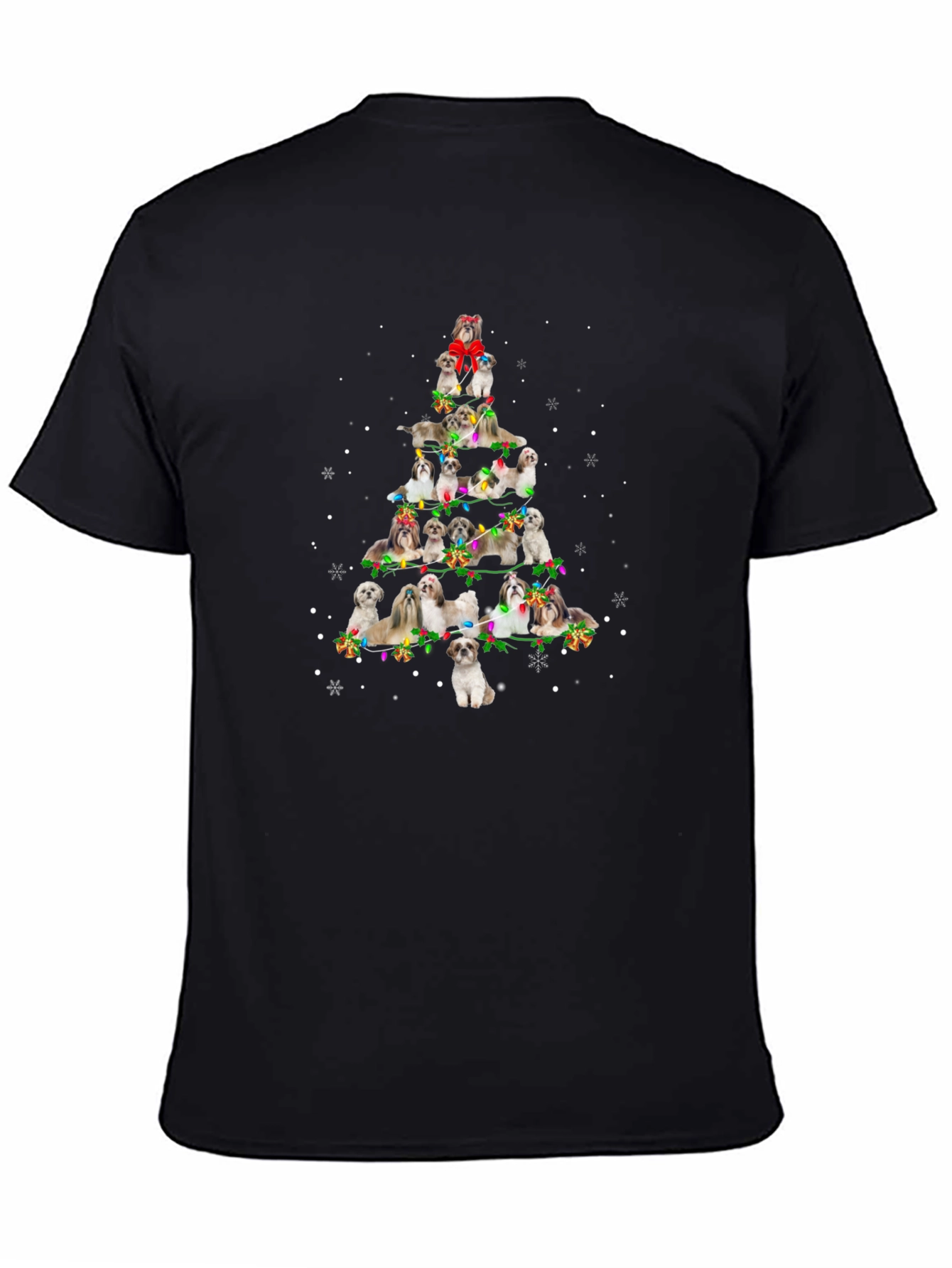 Shih Tzu Christmas Tree Graphic T-Shirt