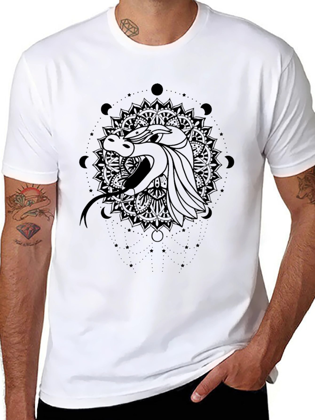 Dragon Mandala Graphic Tee