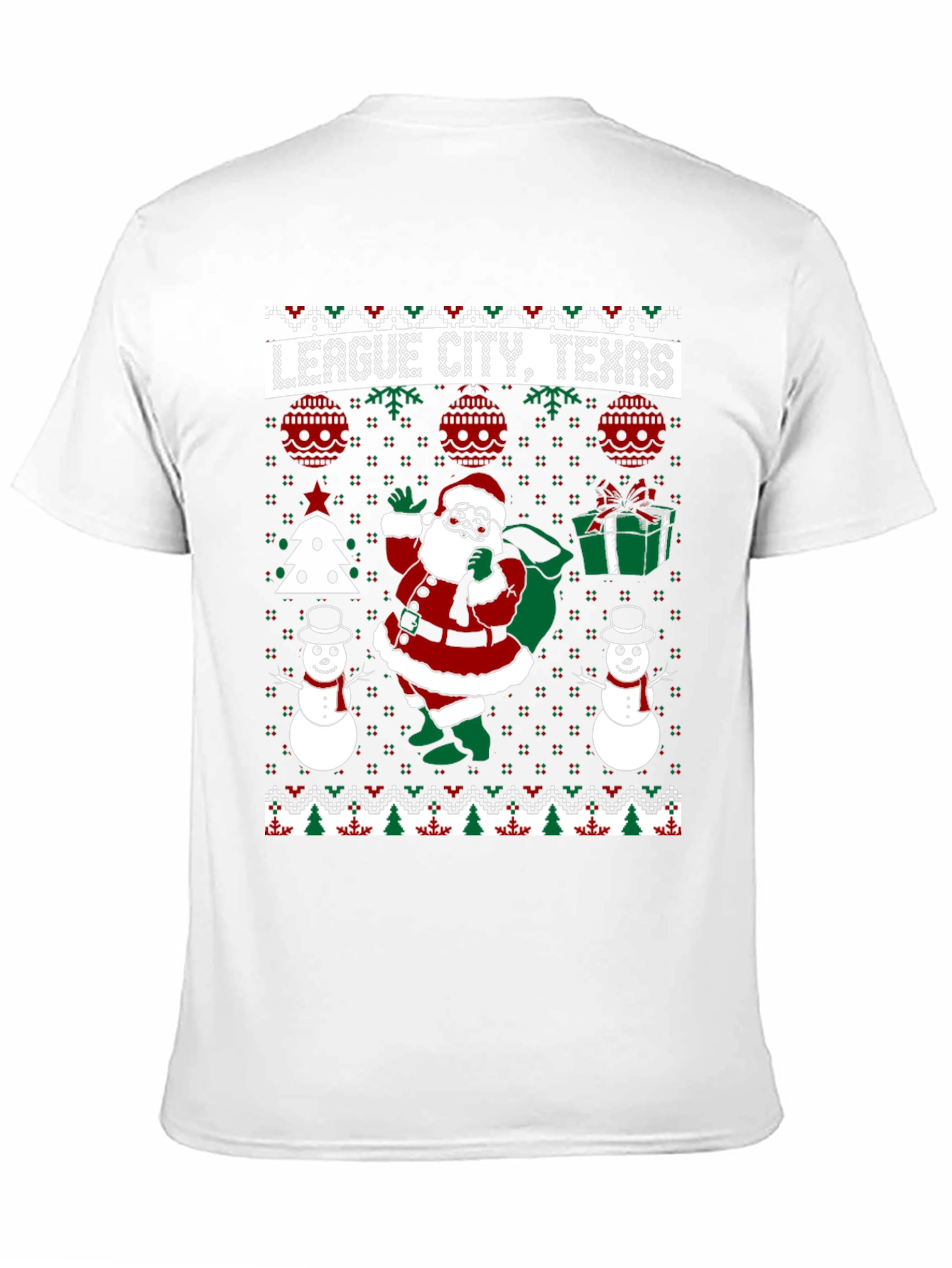League City Texas Christmas Ugly Sweater T-Shirt
