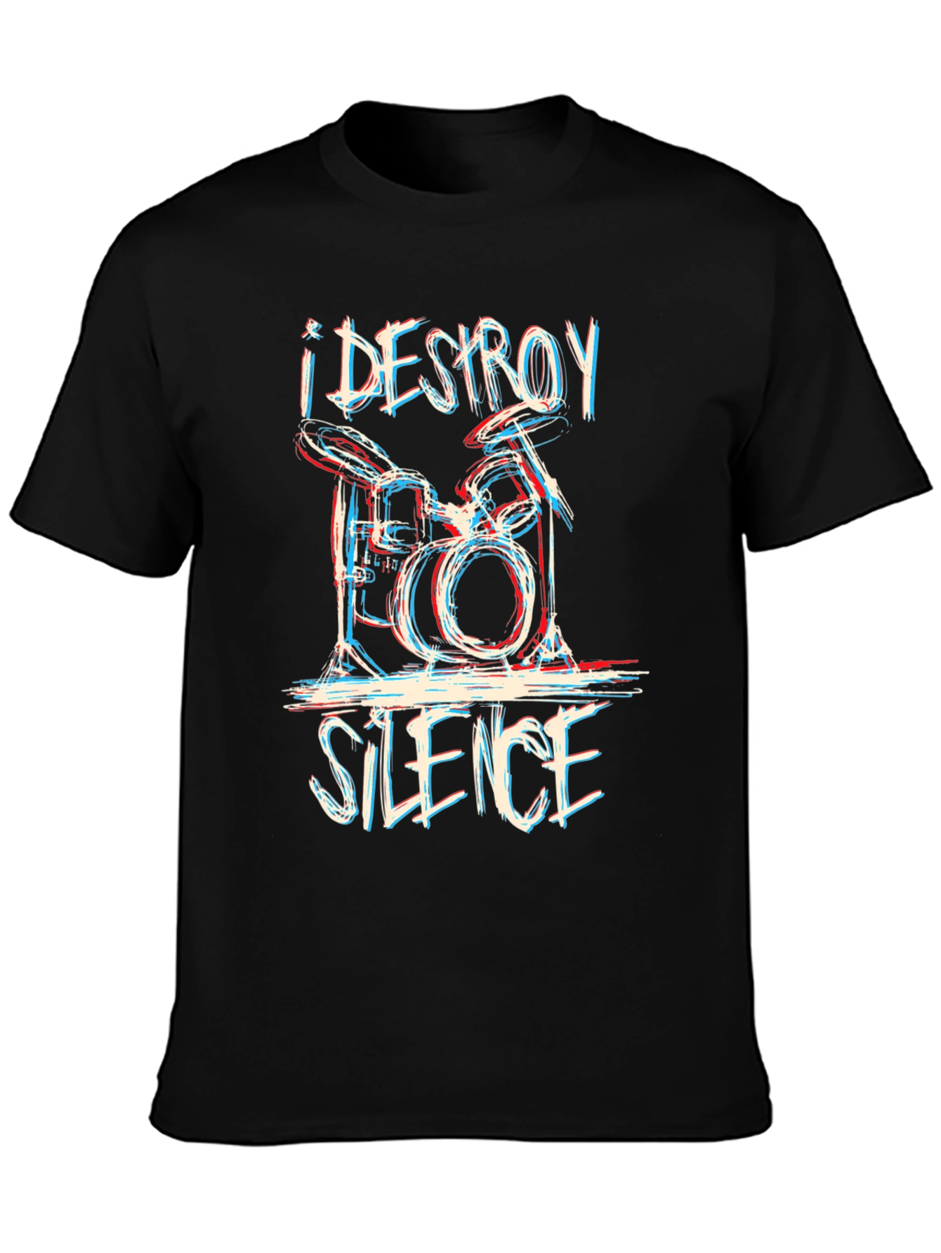 I DESTROY SILENCE Drummer Graphic Tee - Black