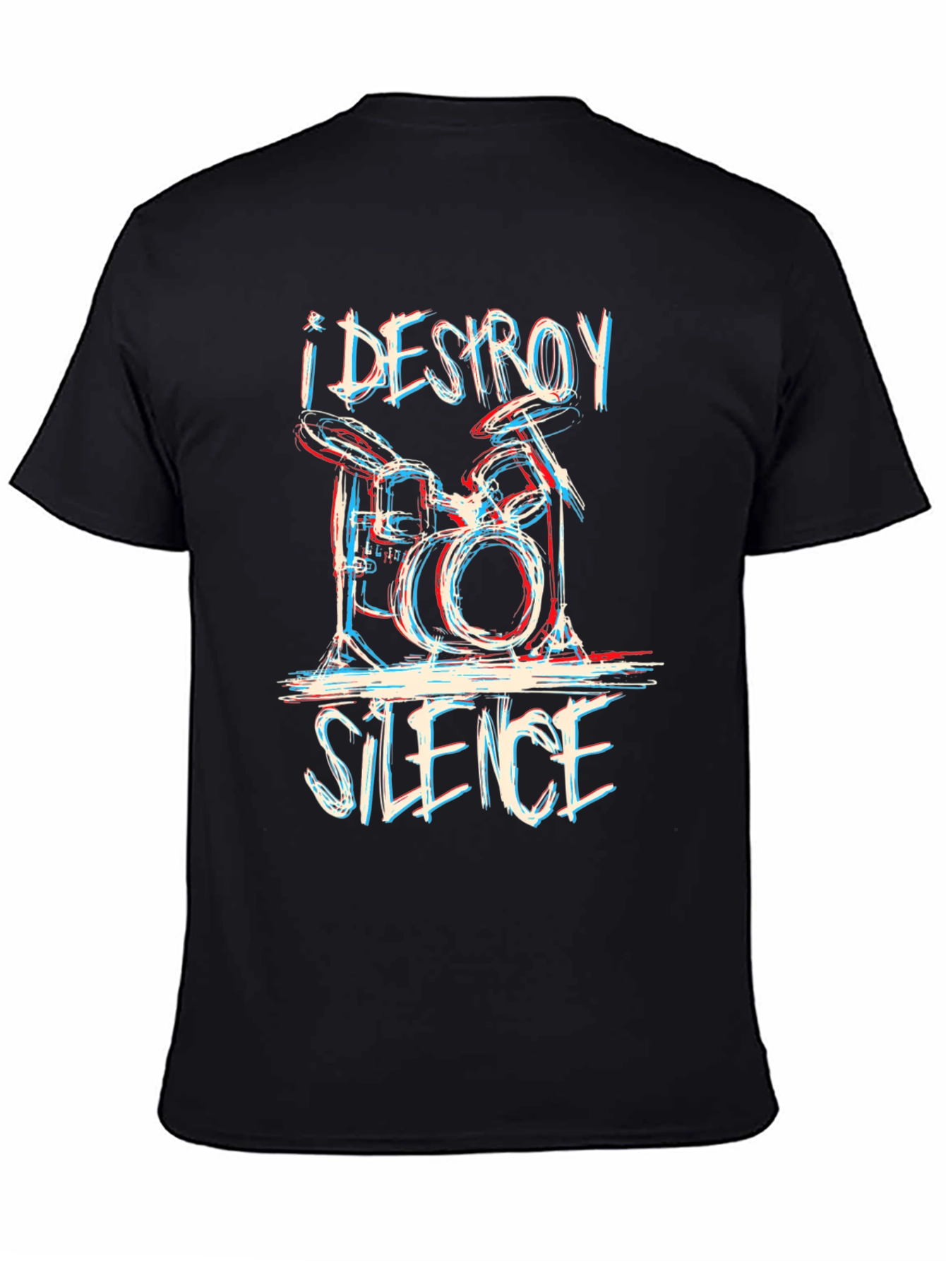 I DESTROY SILENCE Drummer Graphic Tee - Black
