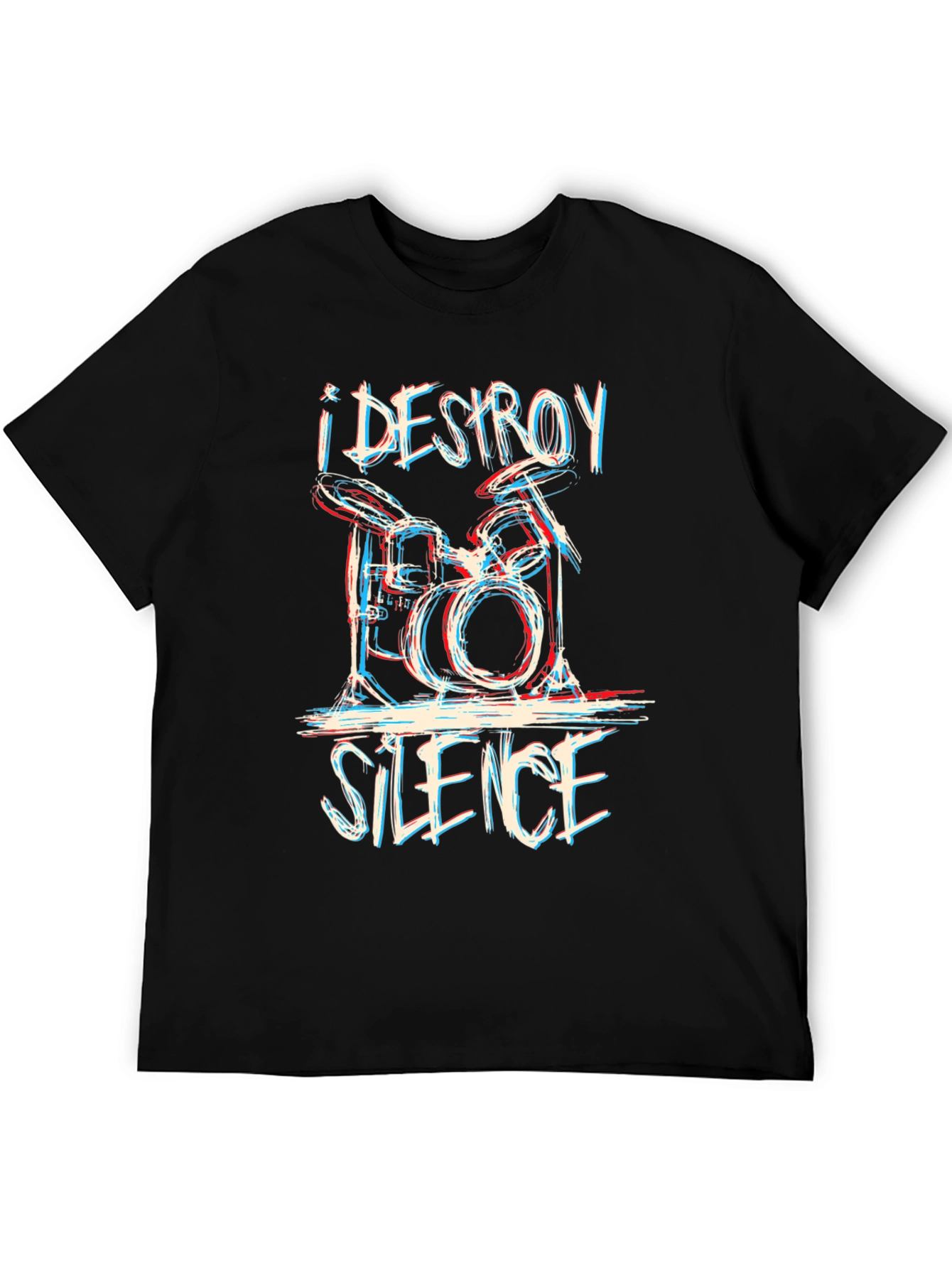 I DESTROY SILENCE Drummer Graphic Tee - Black
