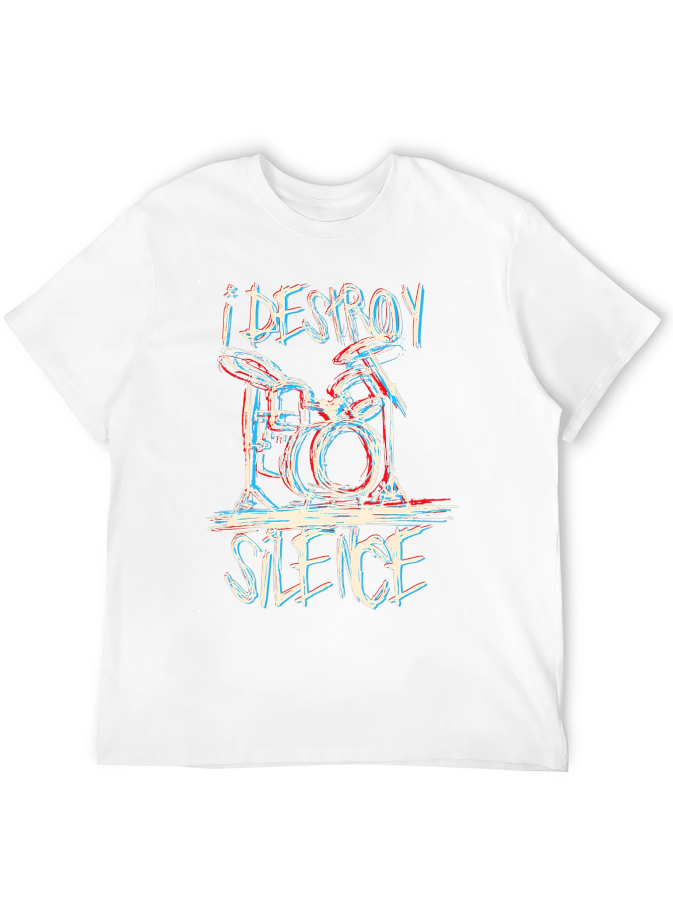 I DESTROY SILENCE Drummer Graphic Tee - Black