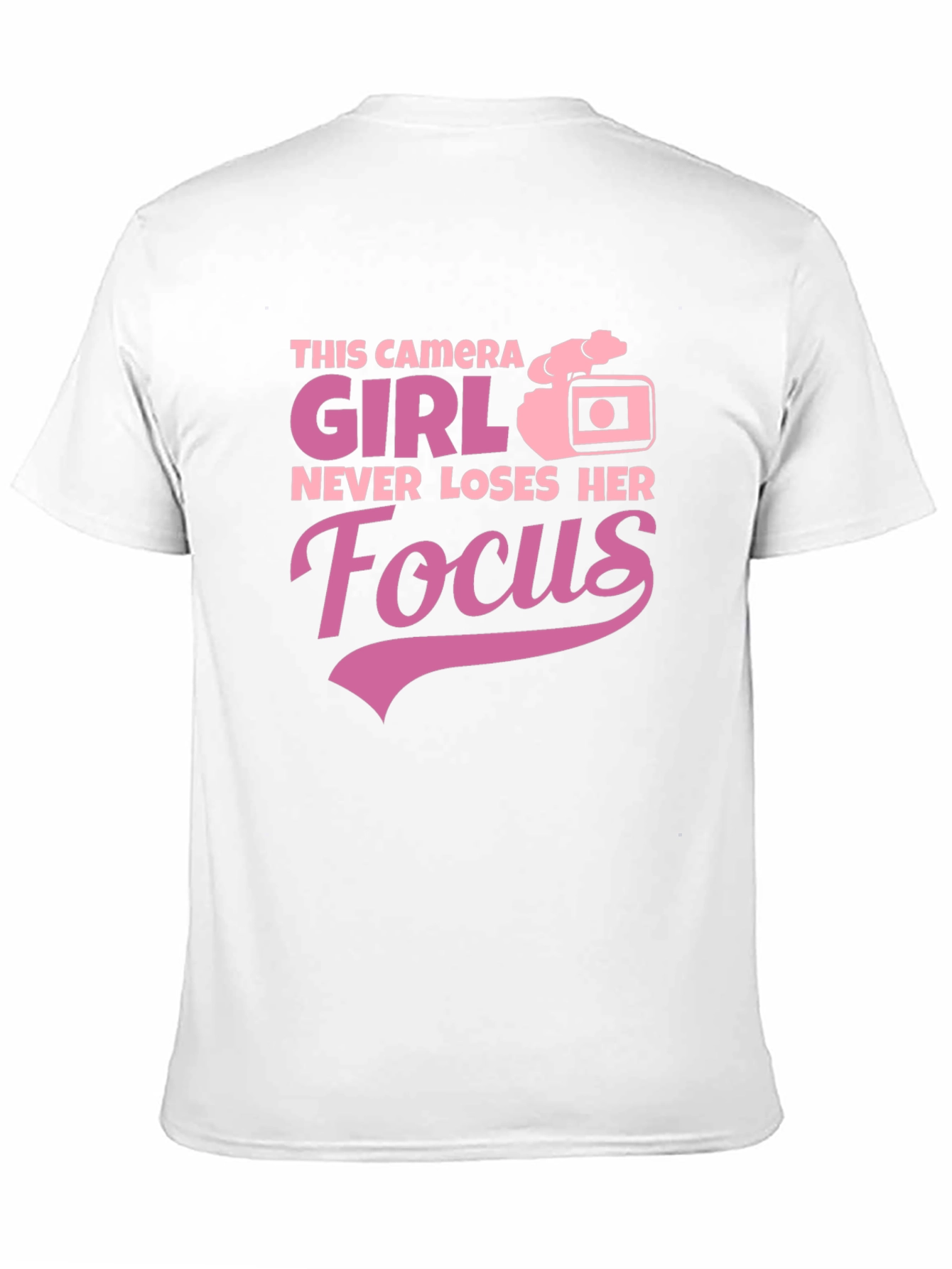 Camera Girl Focus Graphic Tee - Black T-Shirt