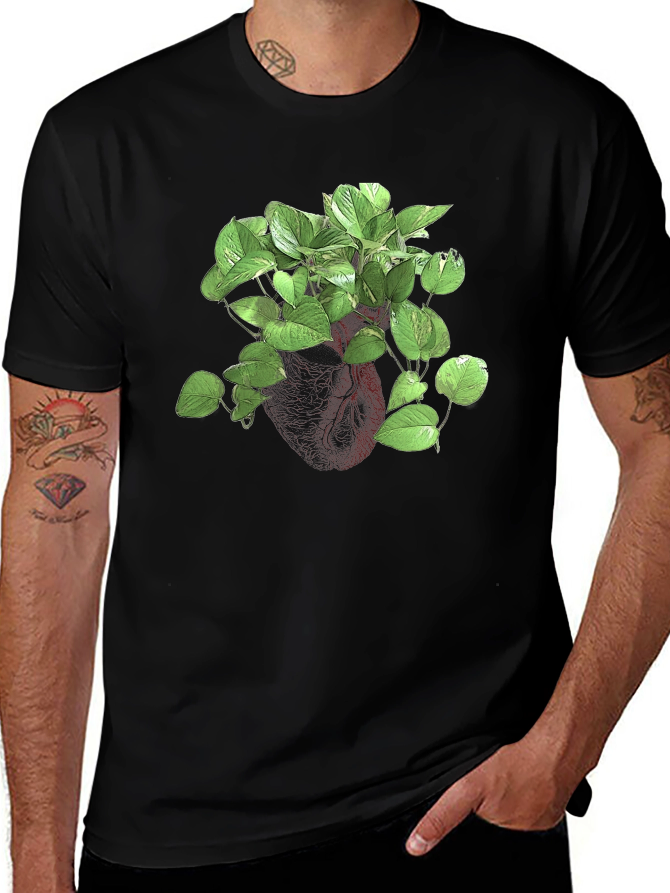 Botanical Heart T-Shirt - Unique Plant Lover Tee