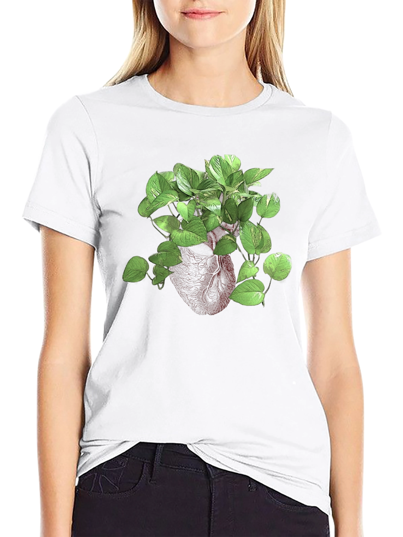 Botanical Heart T-Shirt - Unique Plant Lover Tee