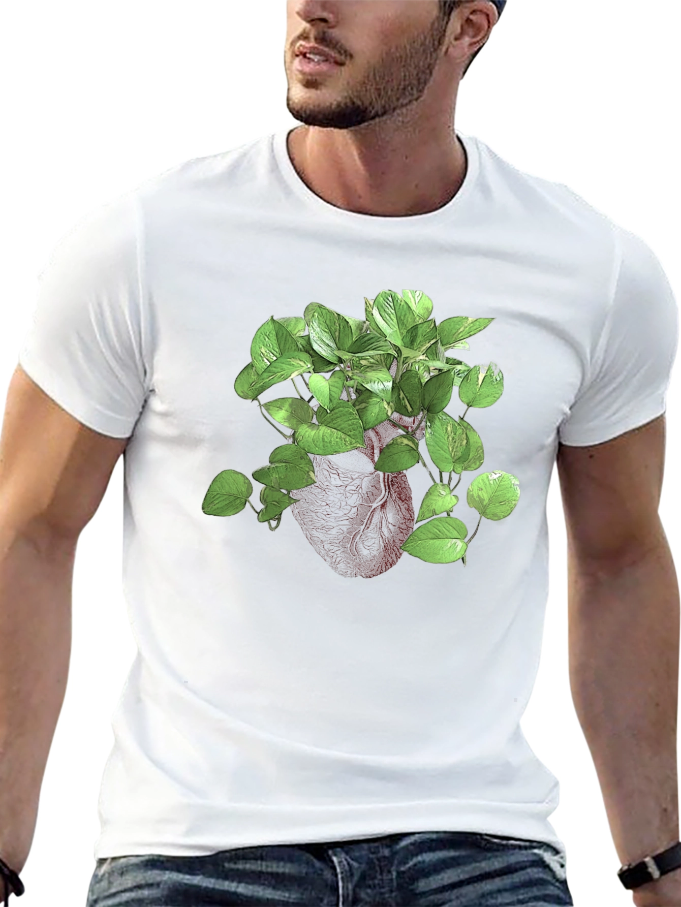 Botanical Heart T-Shirt - Unique Plant Lover Tee