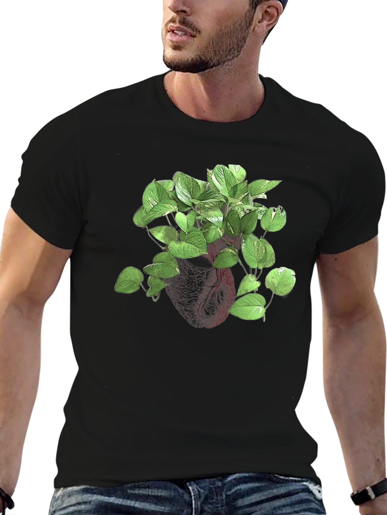 Botanical Heart T-Shirt - Unique Plant Lover Tee