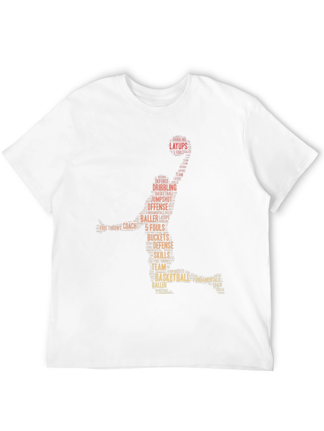 Basketball Word Art Graphic T-Shirt