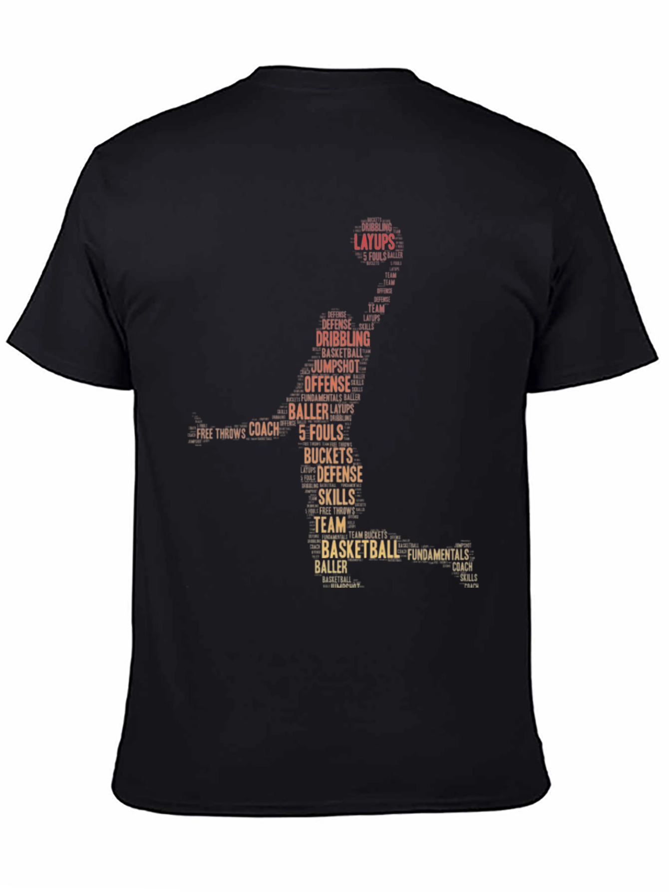 Basketball Word Art Graphic T-Shirt