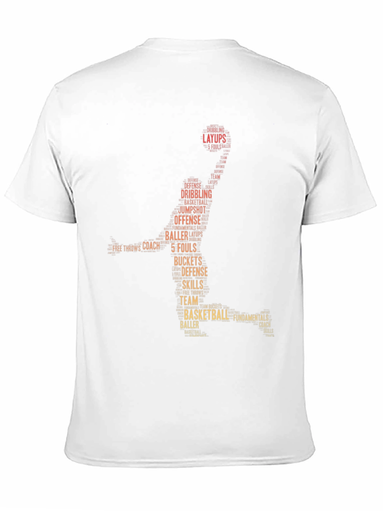 Basketball Word Art Graphic T-Shirt