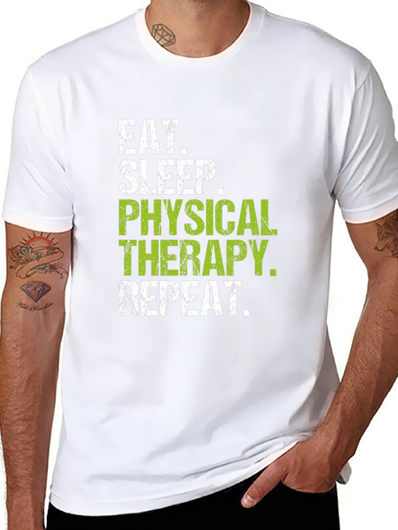 Eat Sleep Physical Therapy Repeat Black T-Shirt