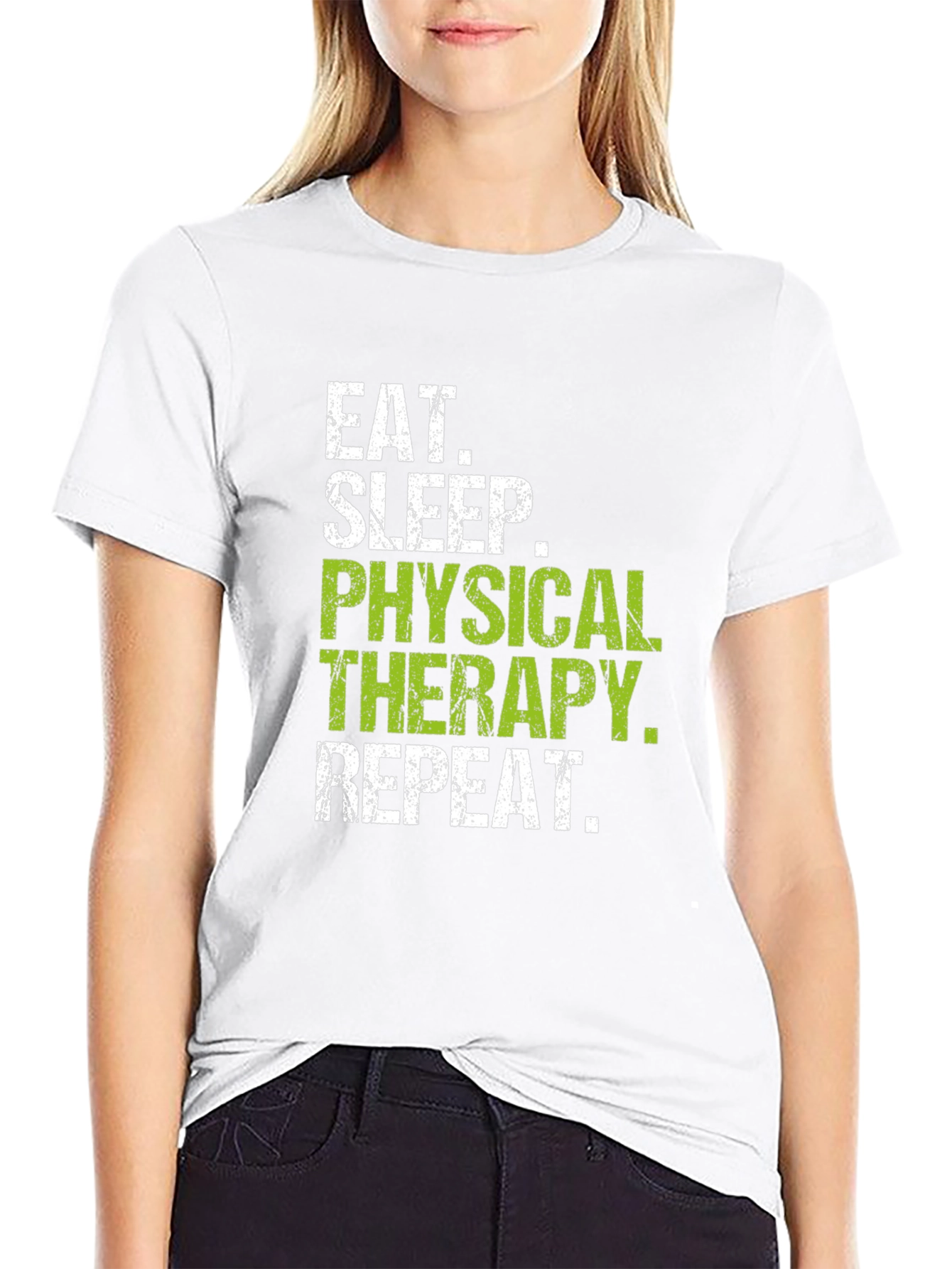 Eat Sleep Physical Therapy Repeat Black T-Shirt