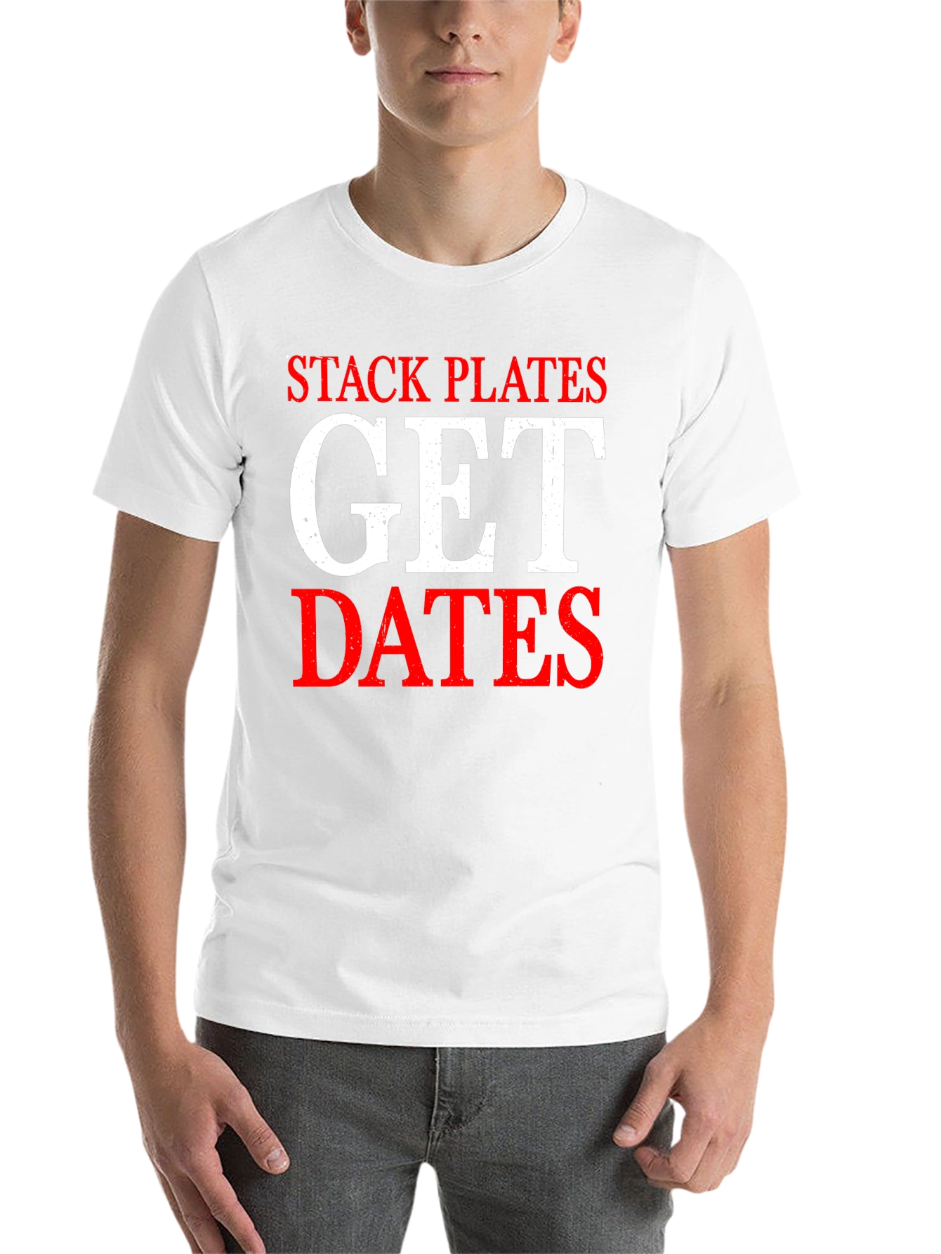 Stack Plates Get Dates Graphic Tee