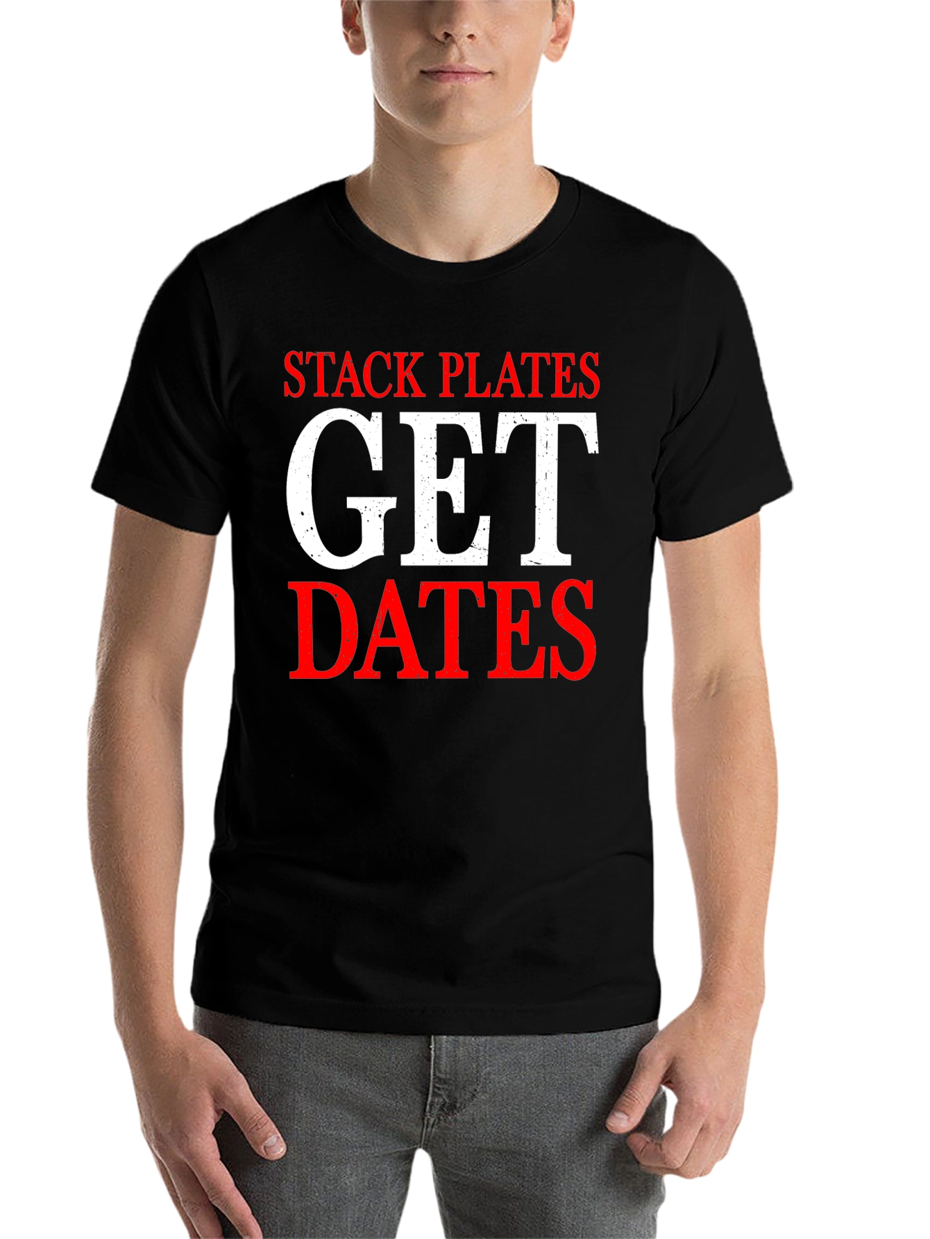 Stack Plates Get Dates Graphic Tee