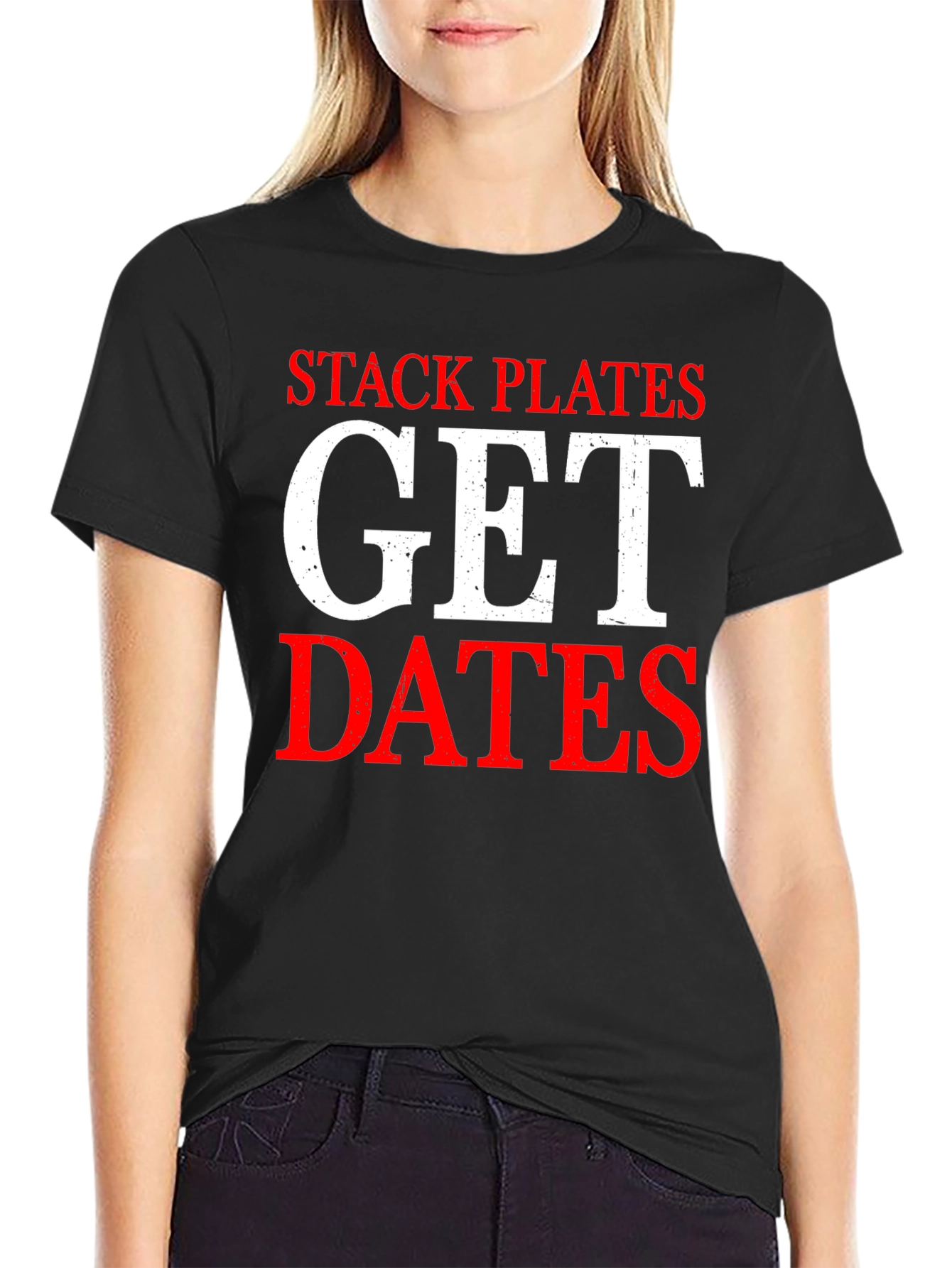 Stack Plates Get Dates Graphic Tee