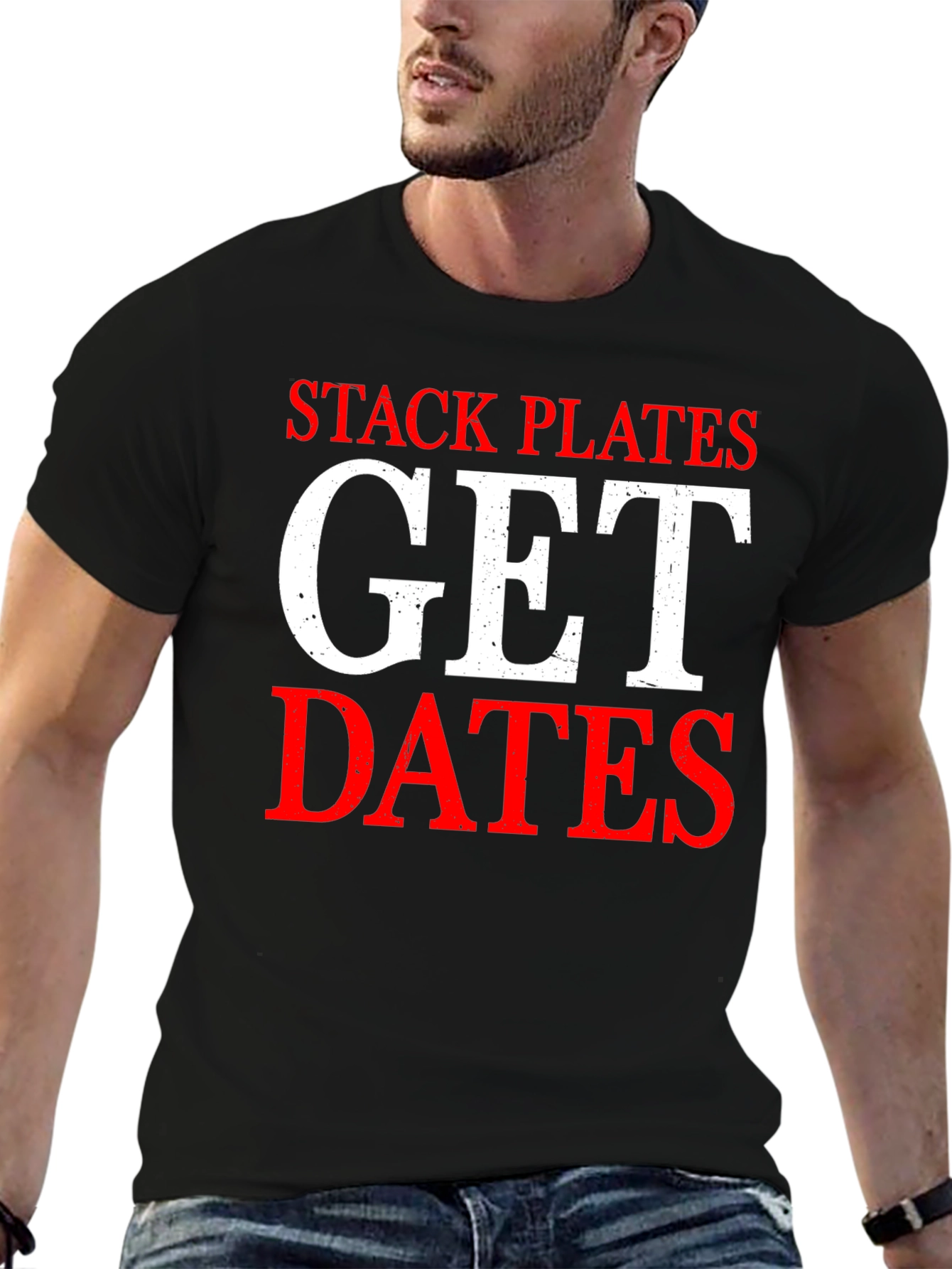 Stack Plates Get Dates Graphic Tee