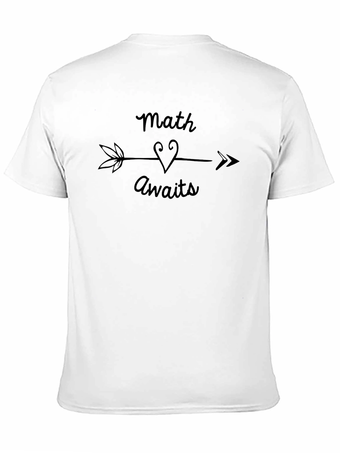 Math Awaits T-Shirt Arrow Heart Design