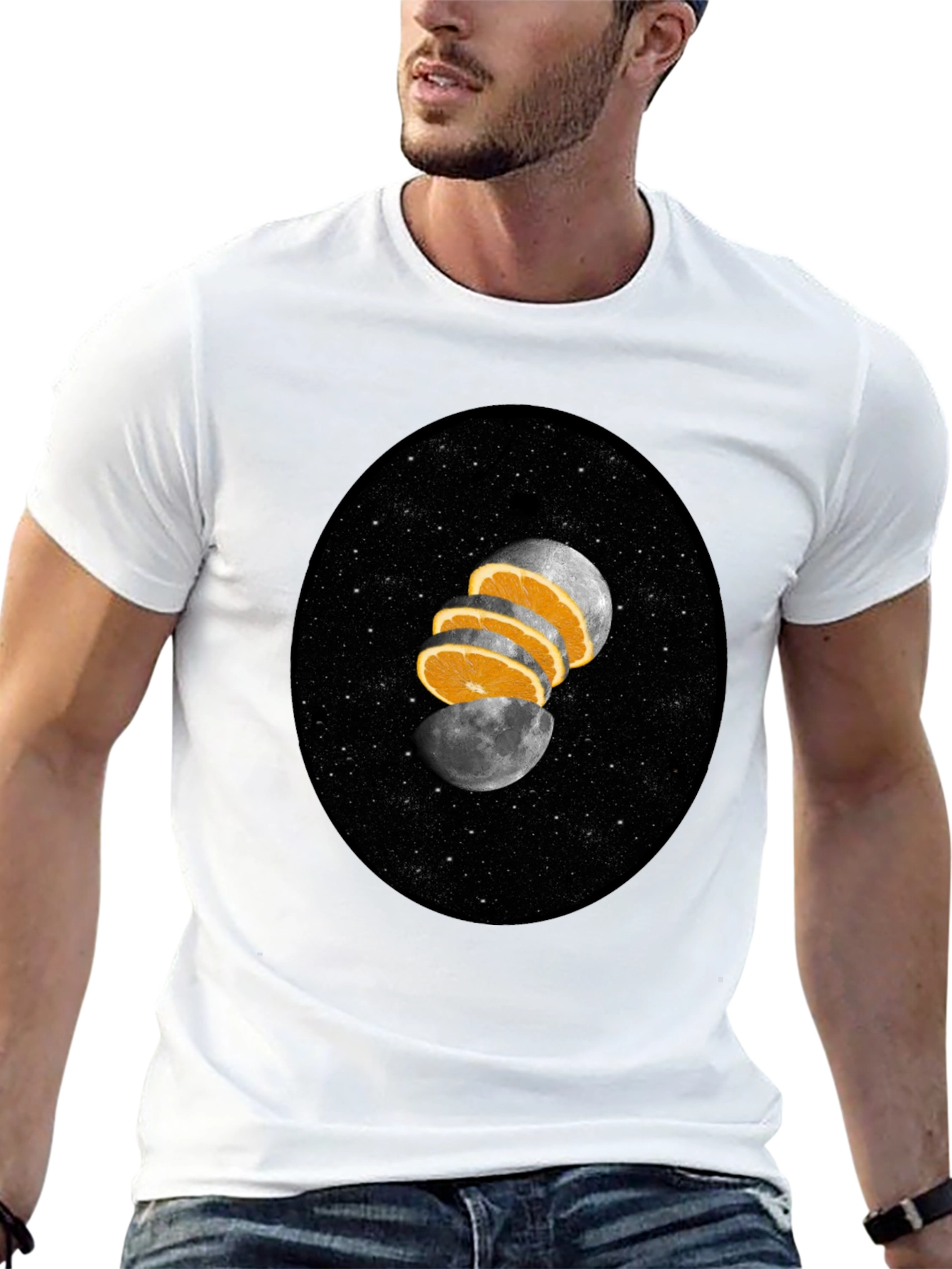 Moon Orange Graphic Tee
