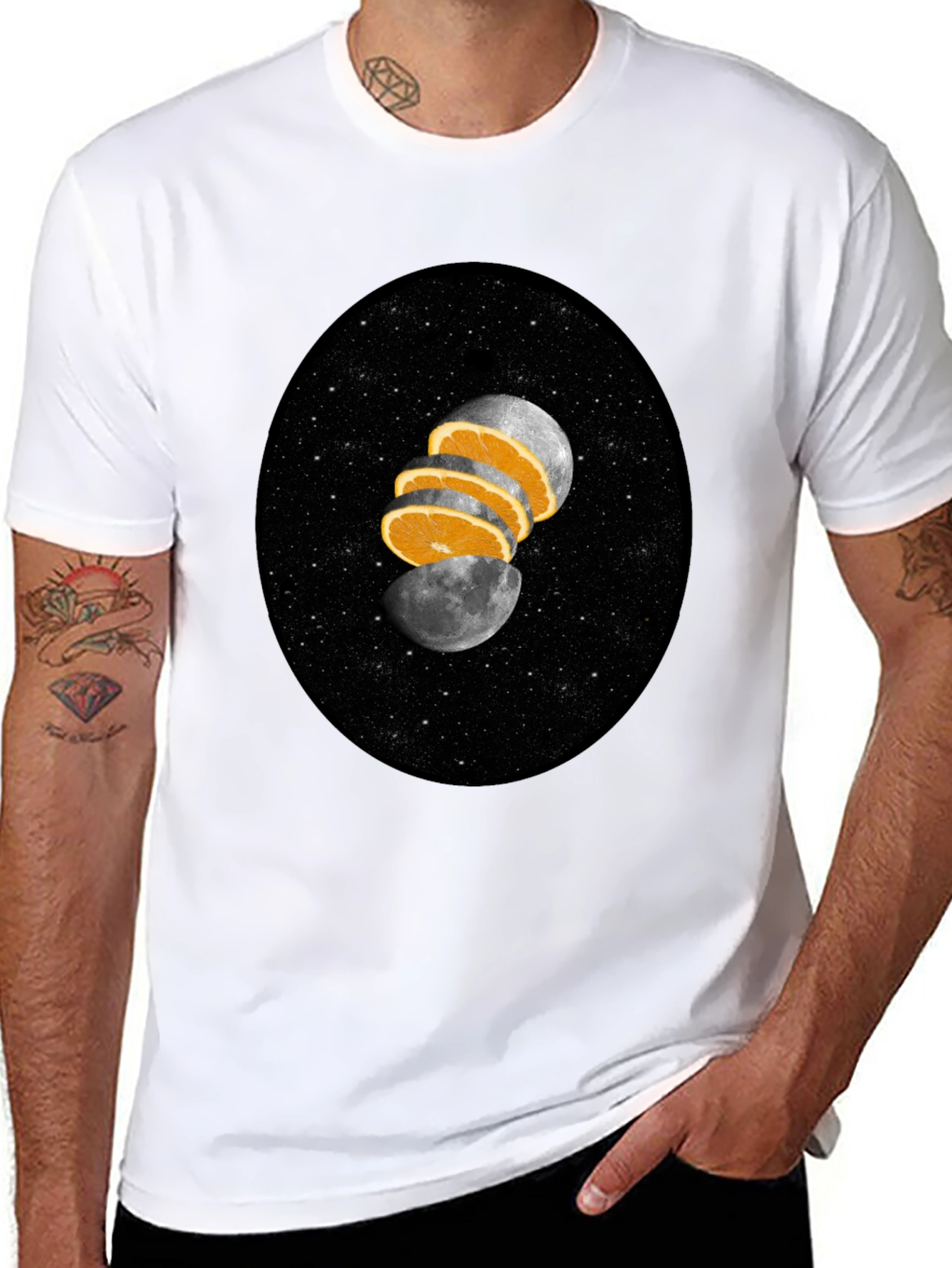 Moon Orange Graphic Tee
