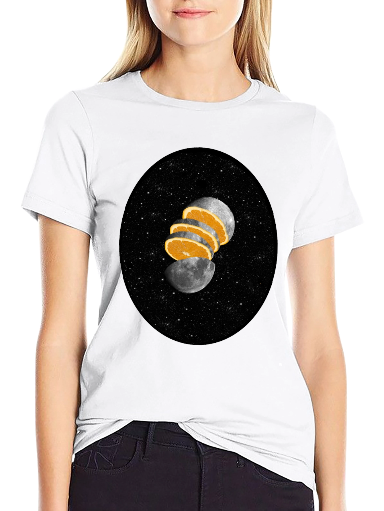 Moon Orange Graphic Tee