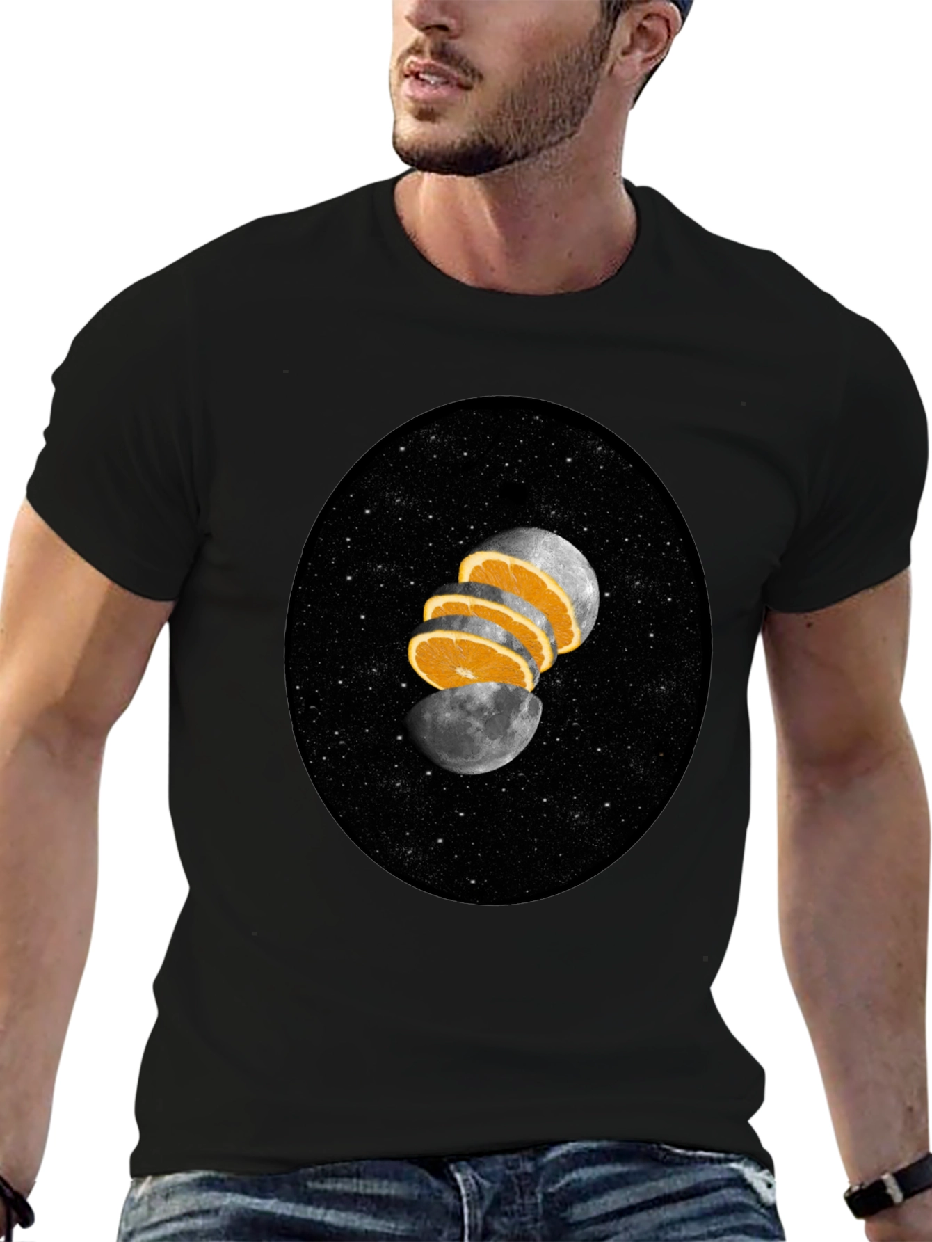 Moon Orange Graphic Tee