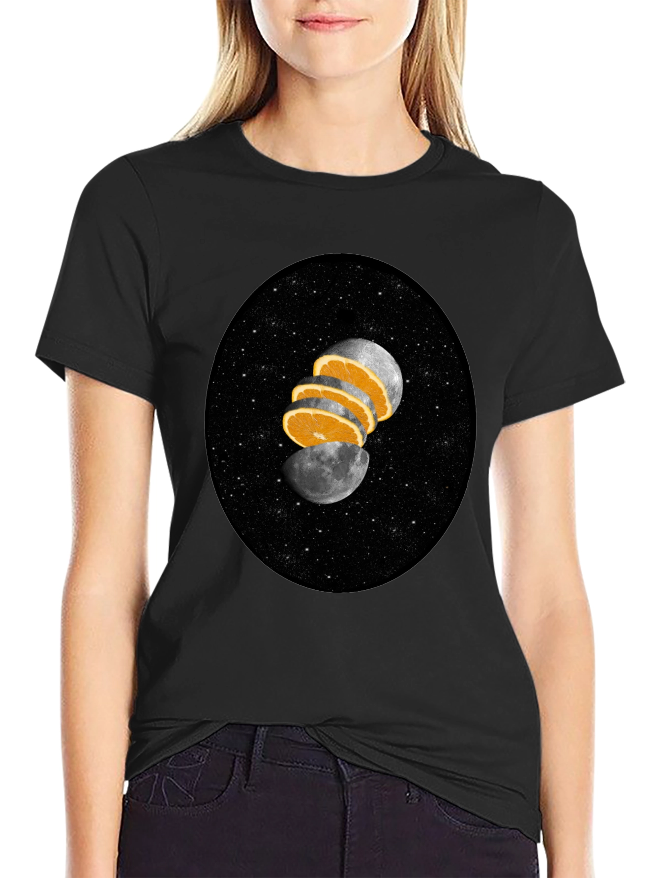 Moon Orange Graphic Tee