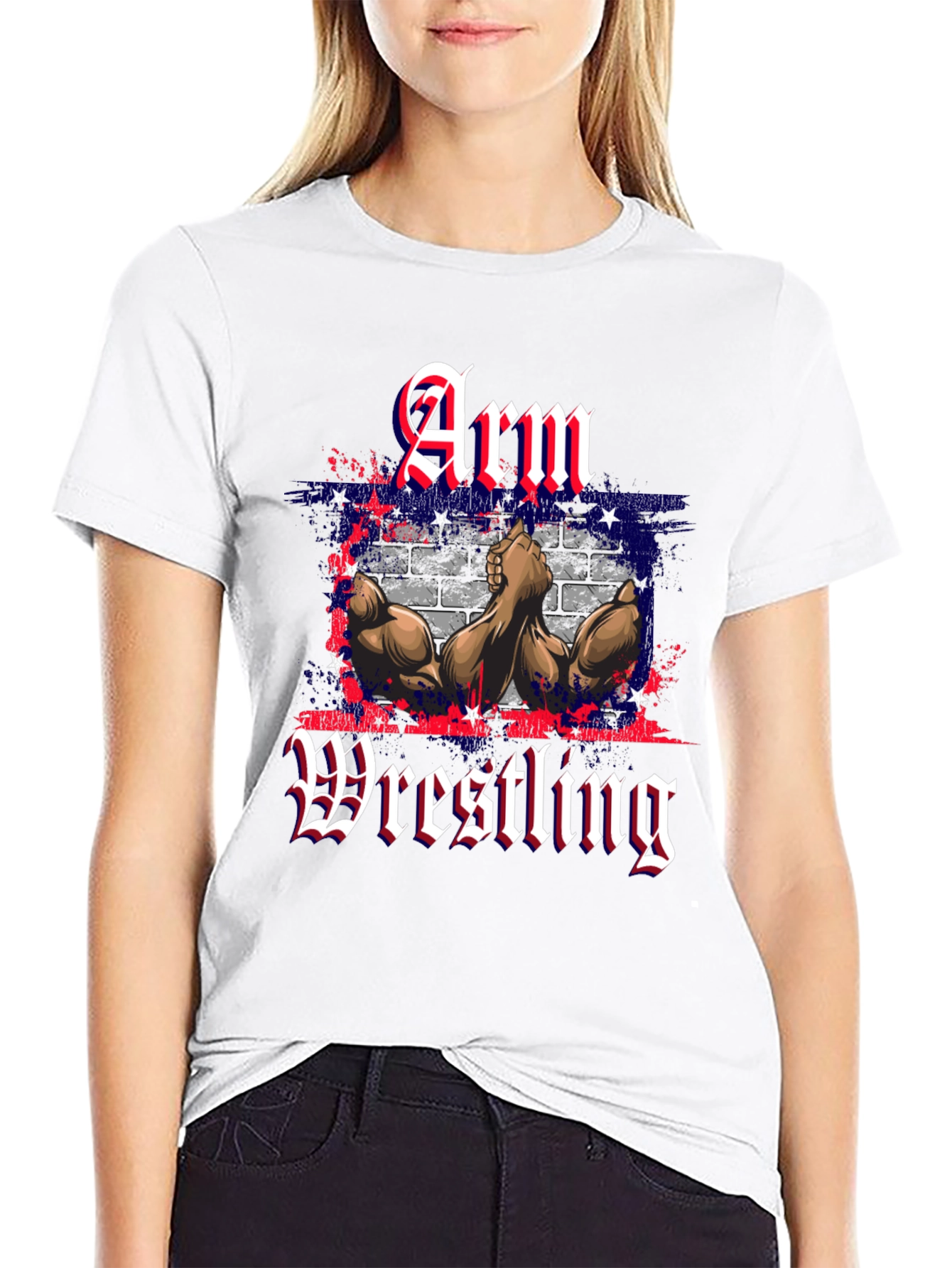 Arm Wrestling Patriotic T-Shirt
