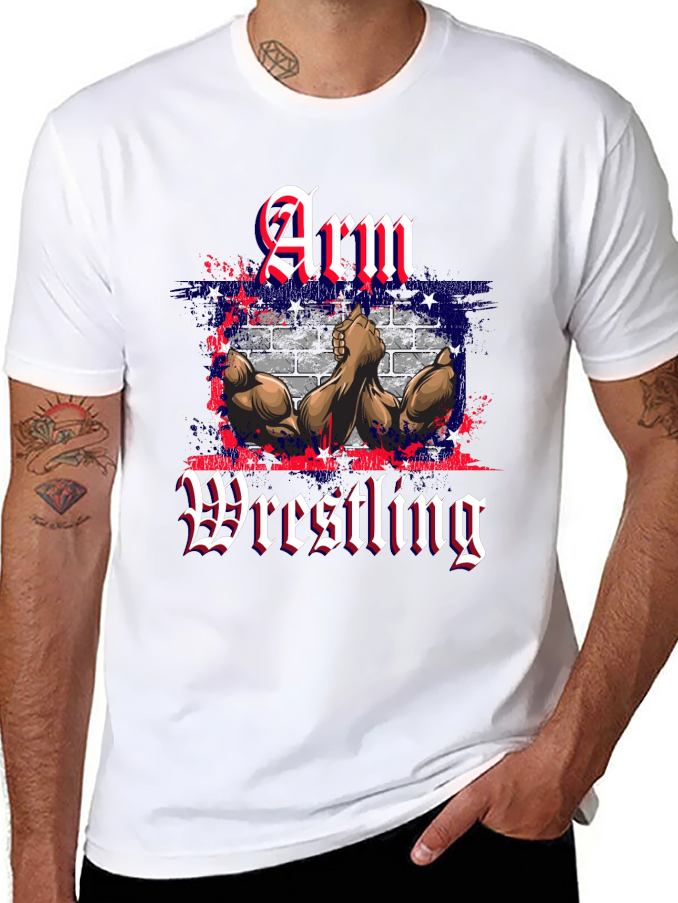 Arm Wrestling Patriotic T-Shirt