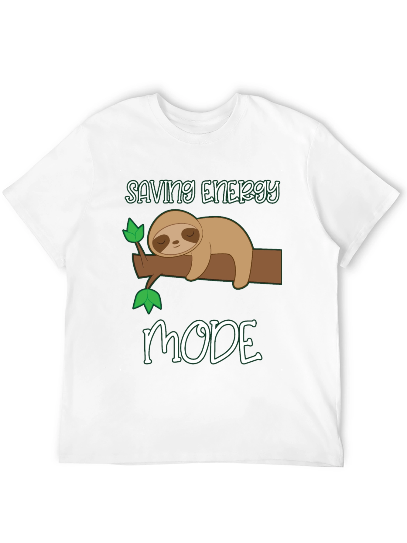 Saving Energy Mode Sloth Graphic Tee