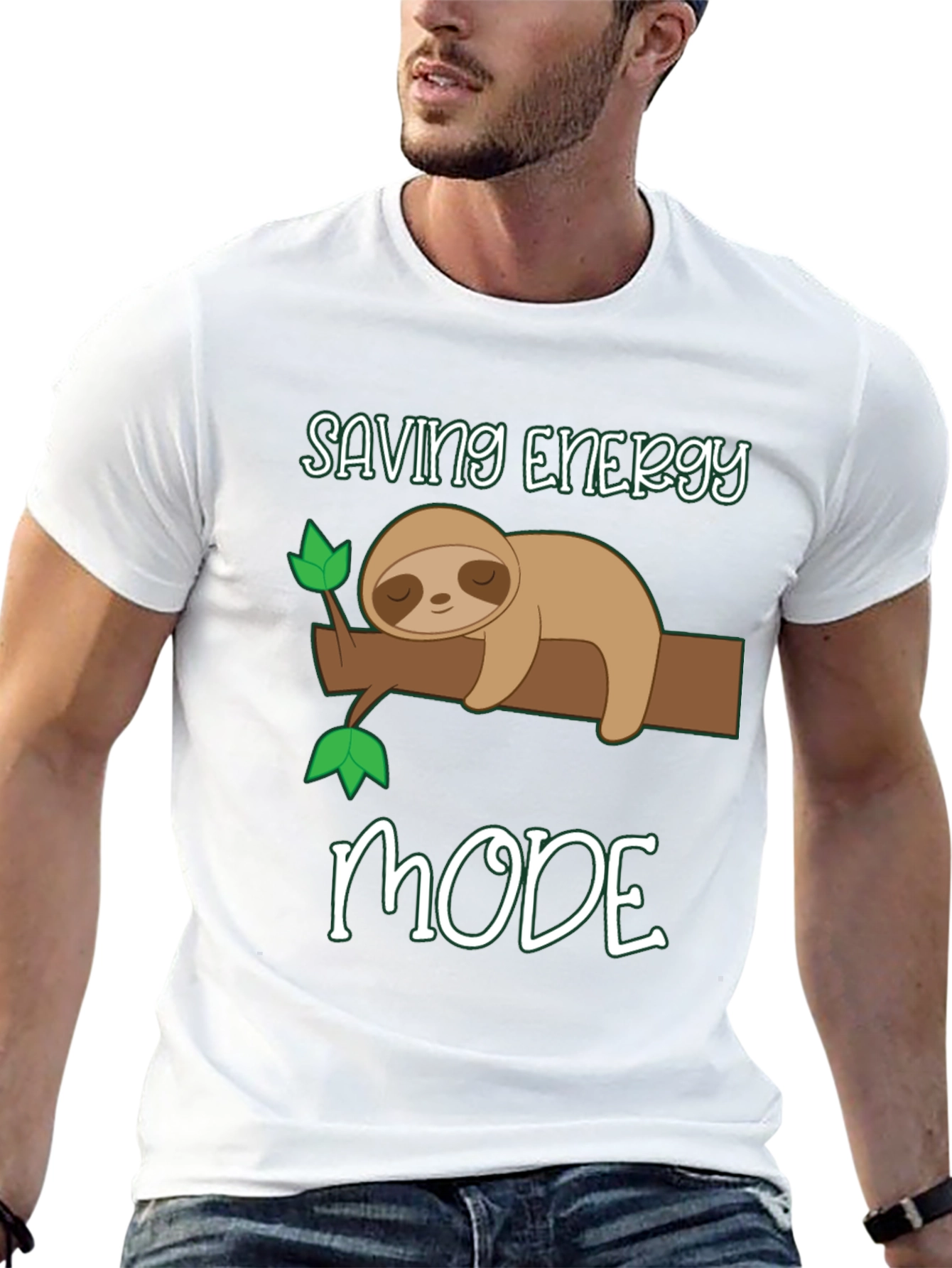 Saving Energy Mode Sloth Graphic Tee