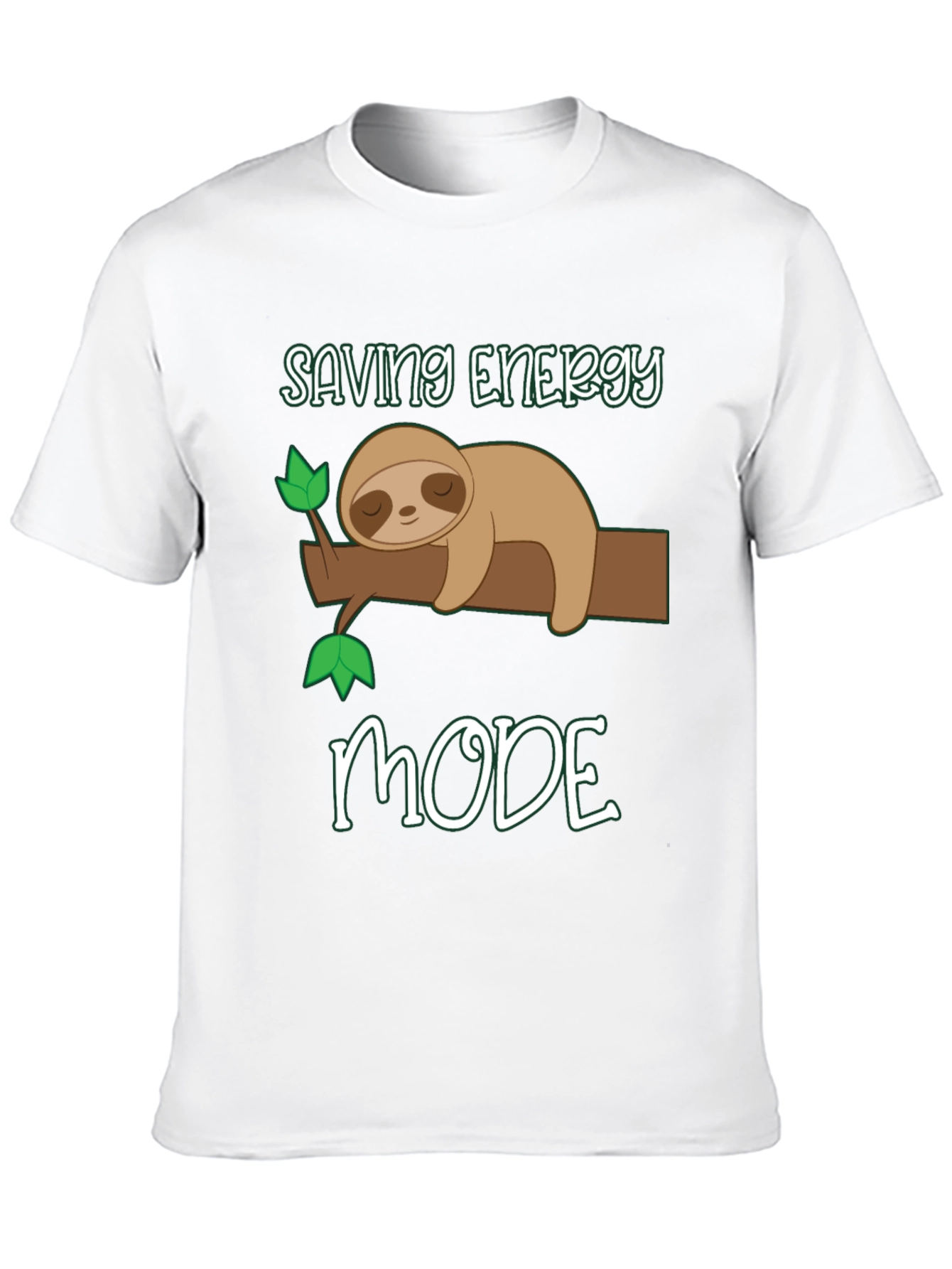 Saving Energy Mode Sloth Graphic Tee