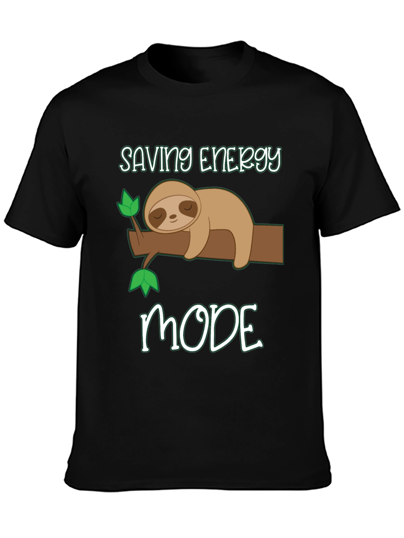Saving Energy Mode Sloth Graphic Tee