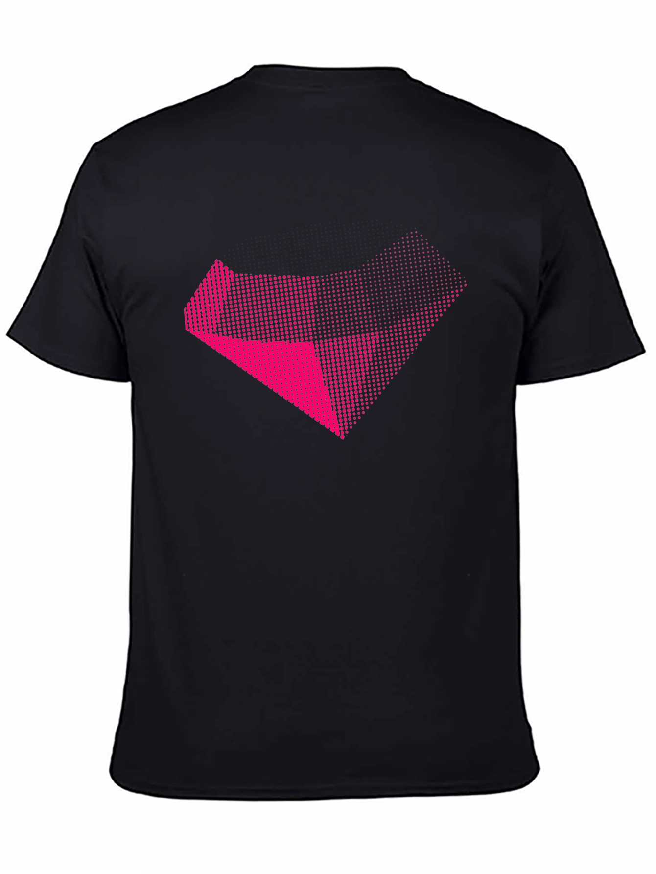 Abstract Pink Graphic Black T-Shirt