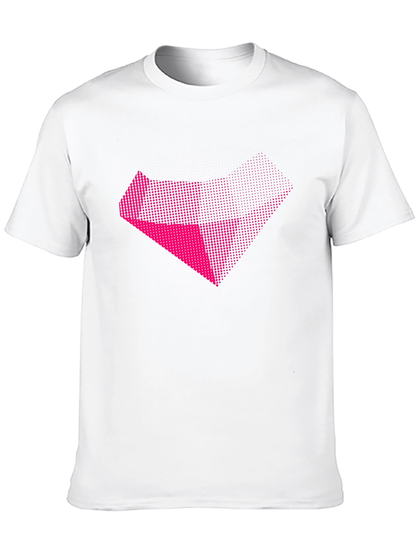 Abstract Pink Graphic Black T-Shirt