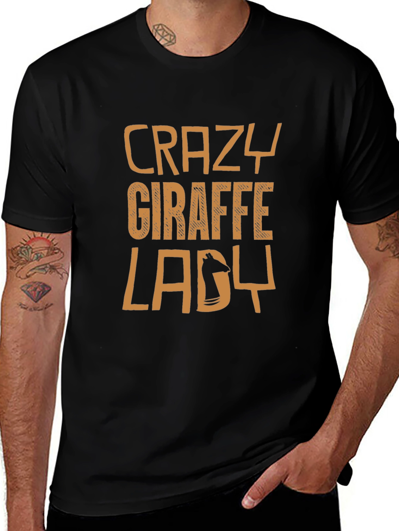 Crazy Giraffe Lady Graphic Tee