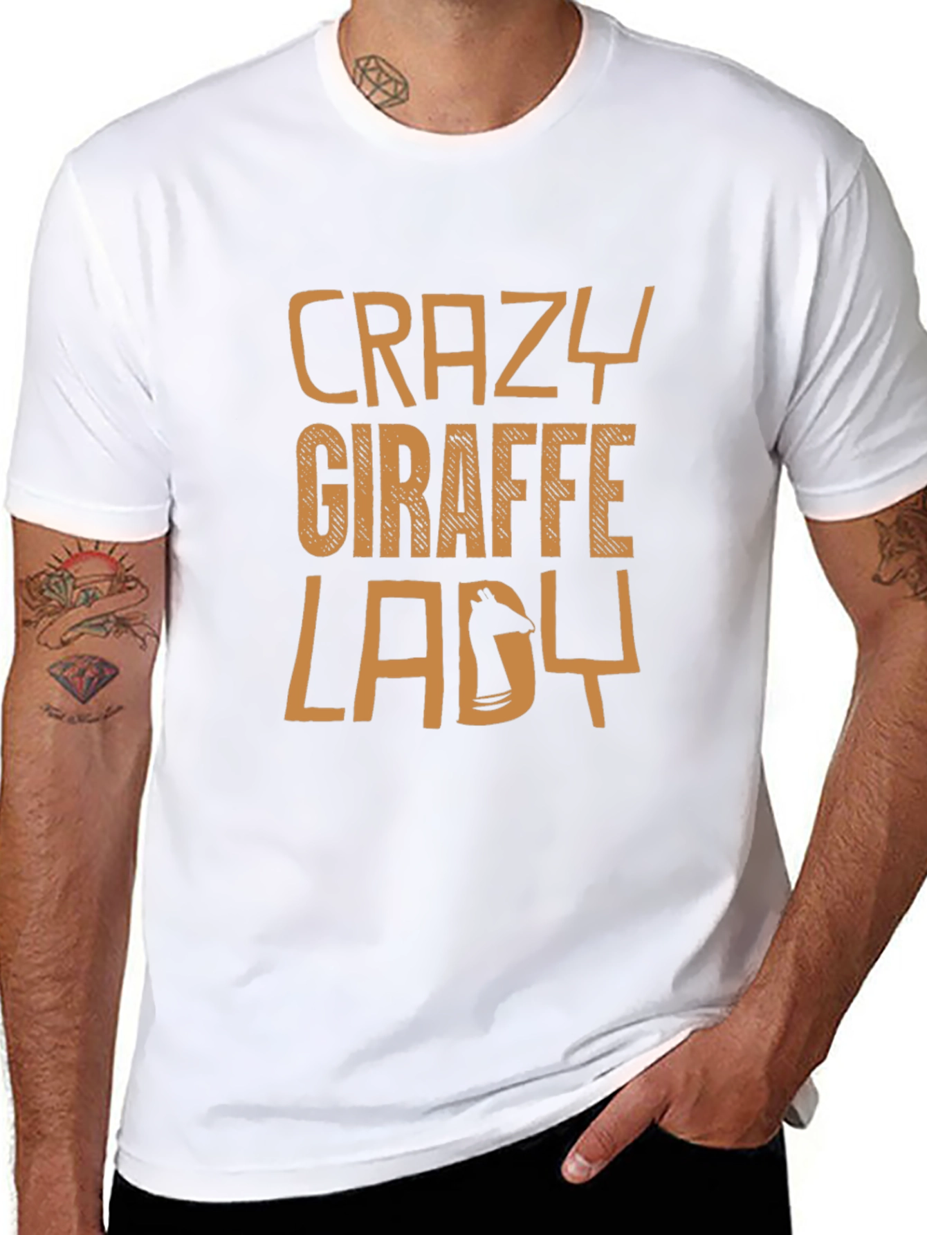 Crazy Giraffe Lady Graphic Tee
