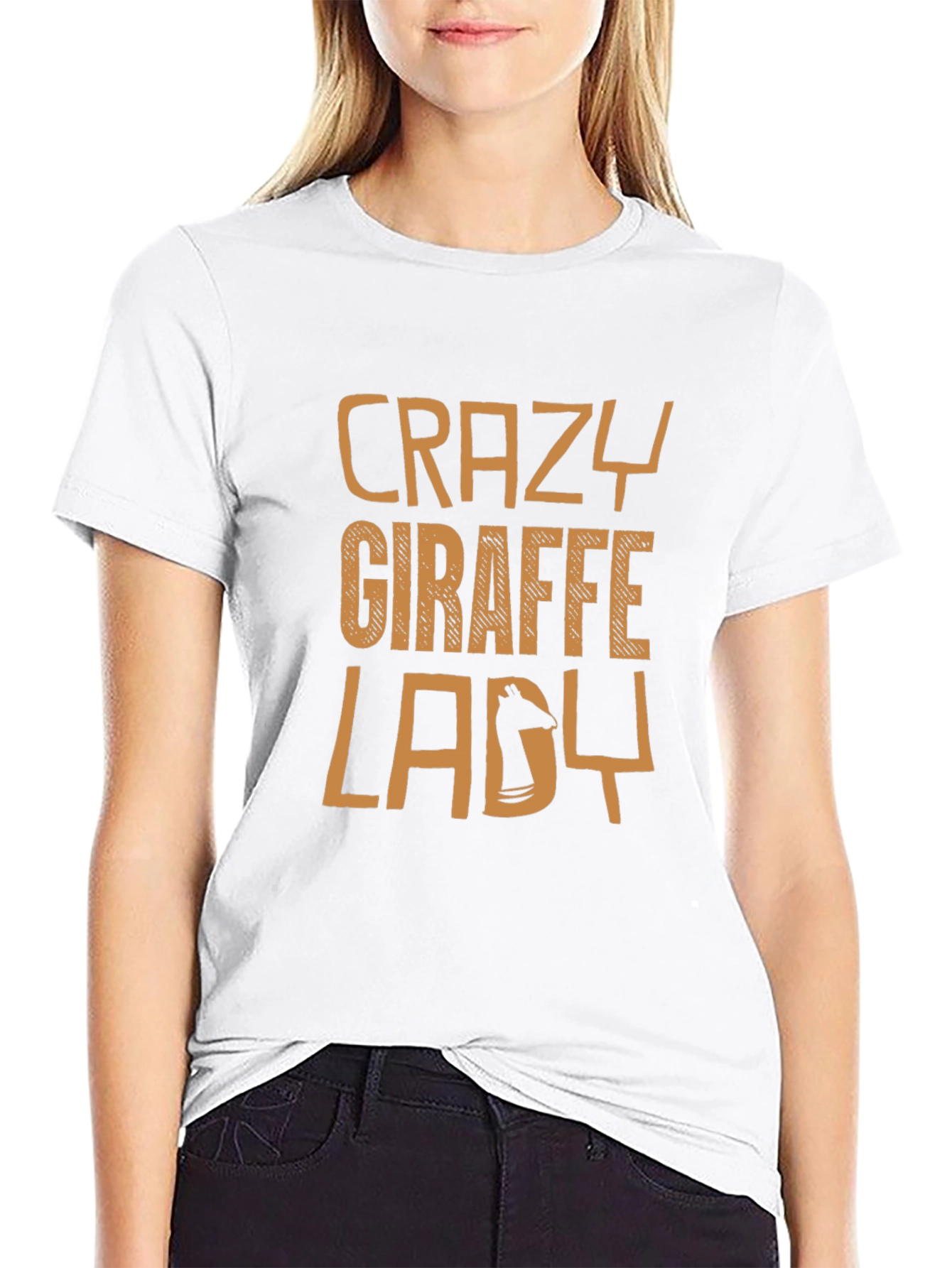 Crazy Giraffe Lady Graphic Tee