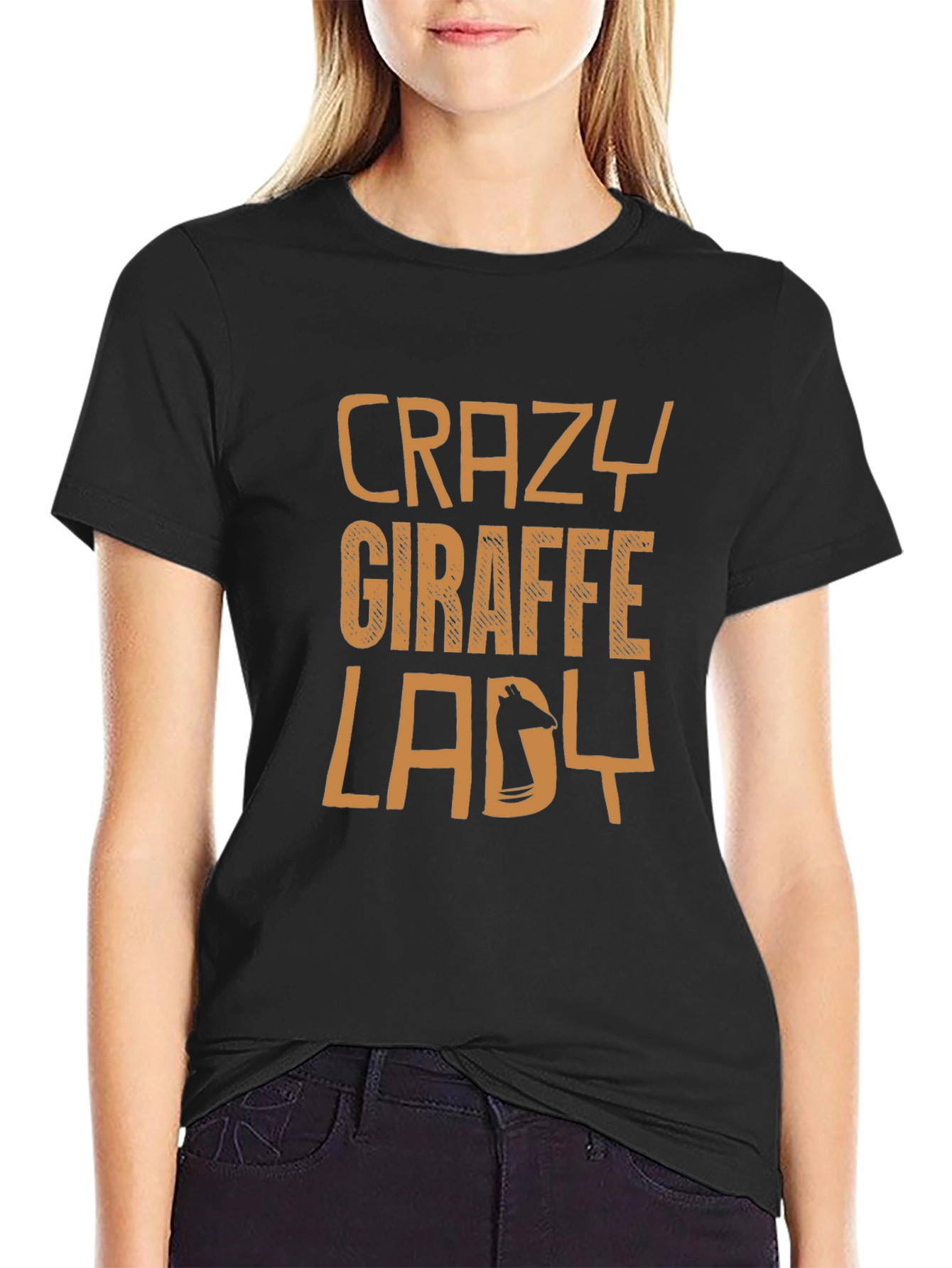 Crazy Giraffe Lady Graphic Tee