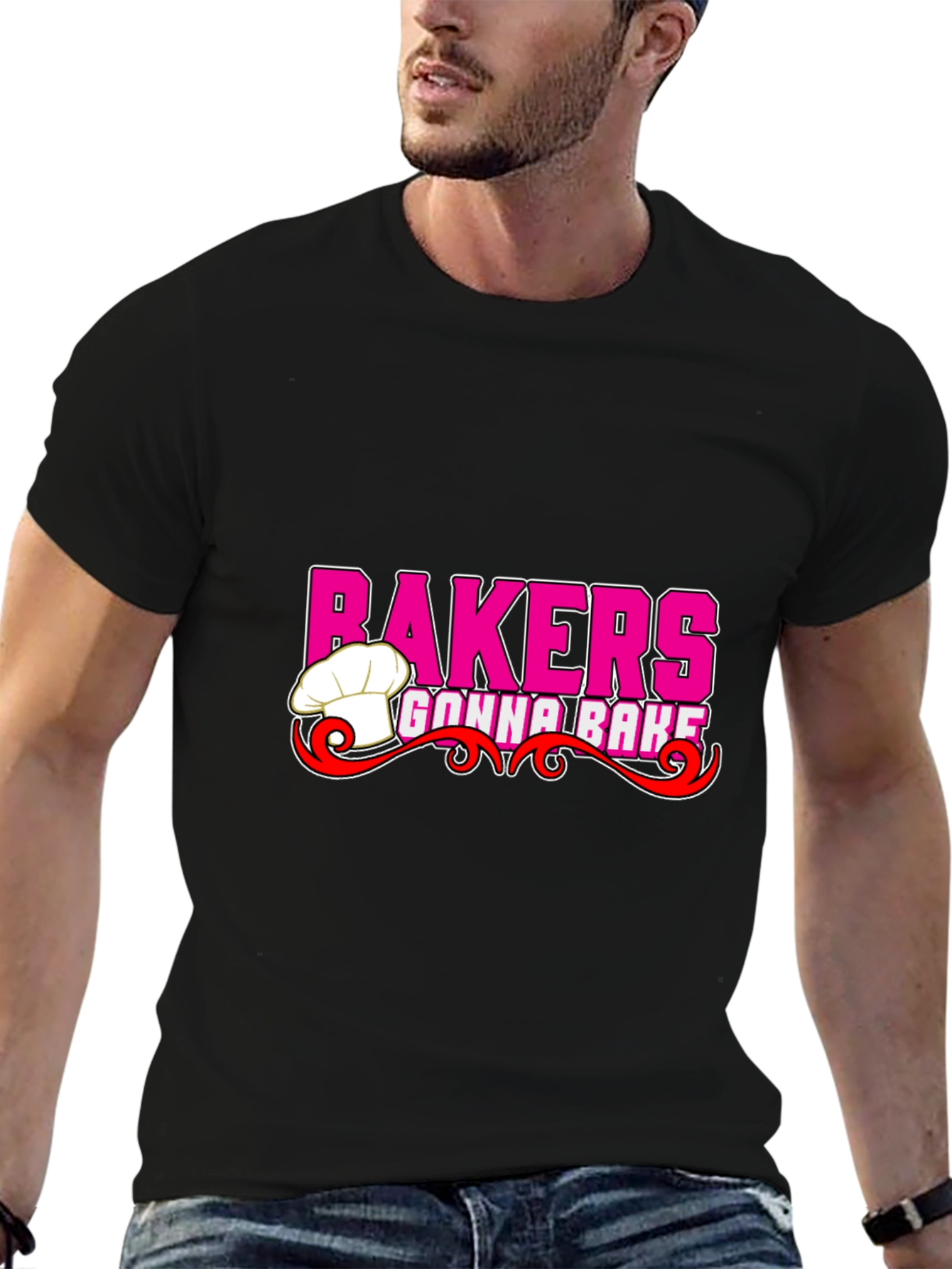 Bakers Gonna Bake Black Graphic T-Shirt