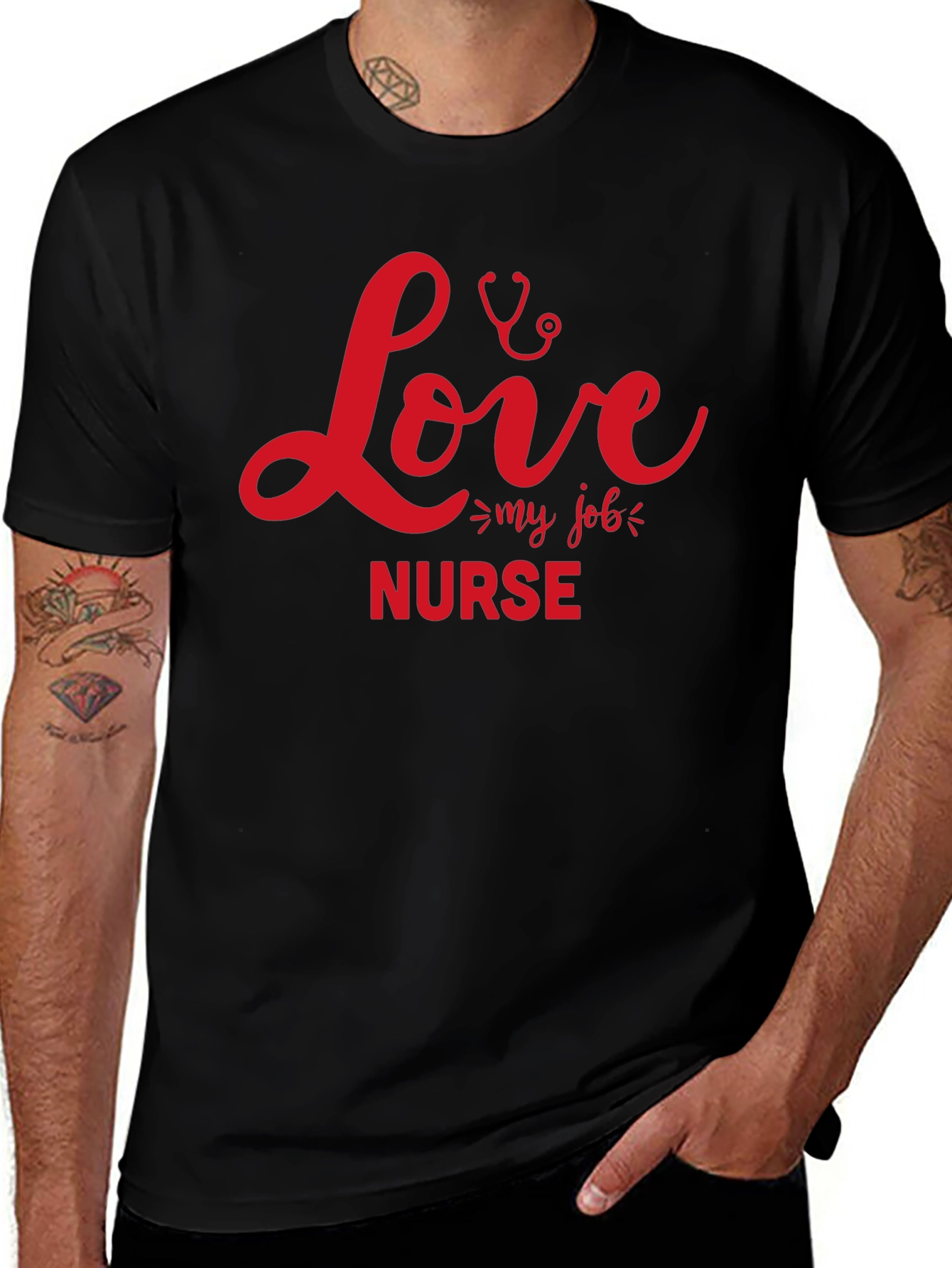 Nurse Love My Job Graphic T-Shirt