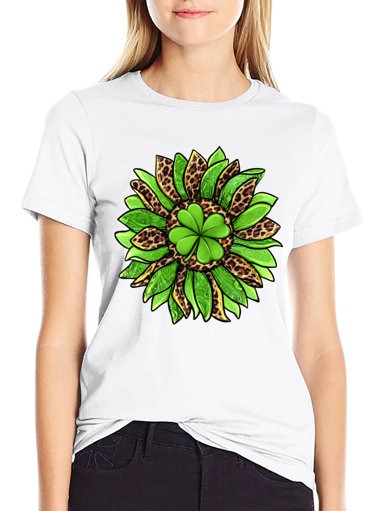 Shamrock Sunflower Graphic Tee