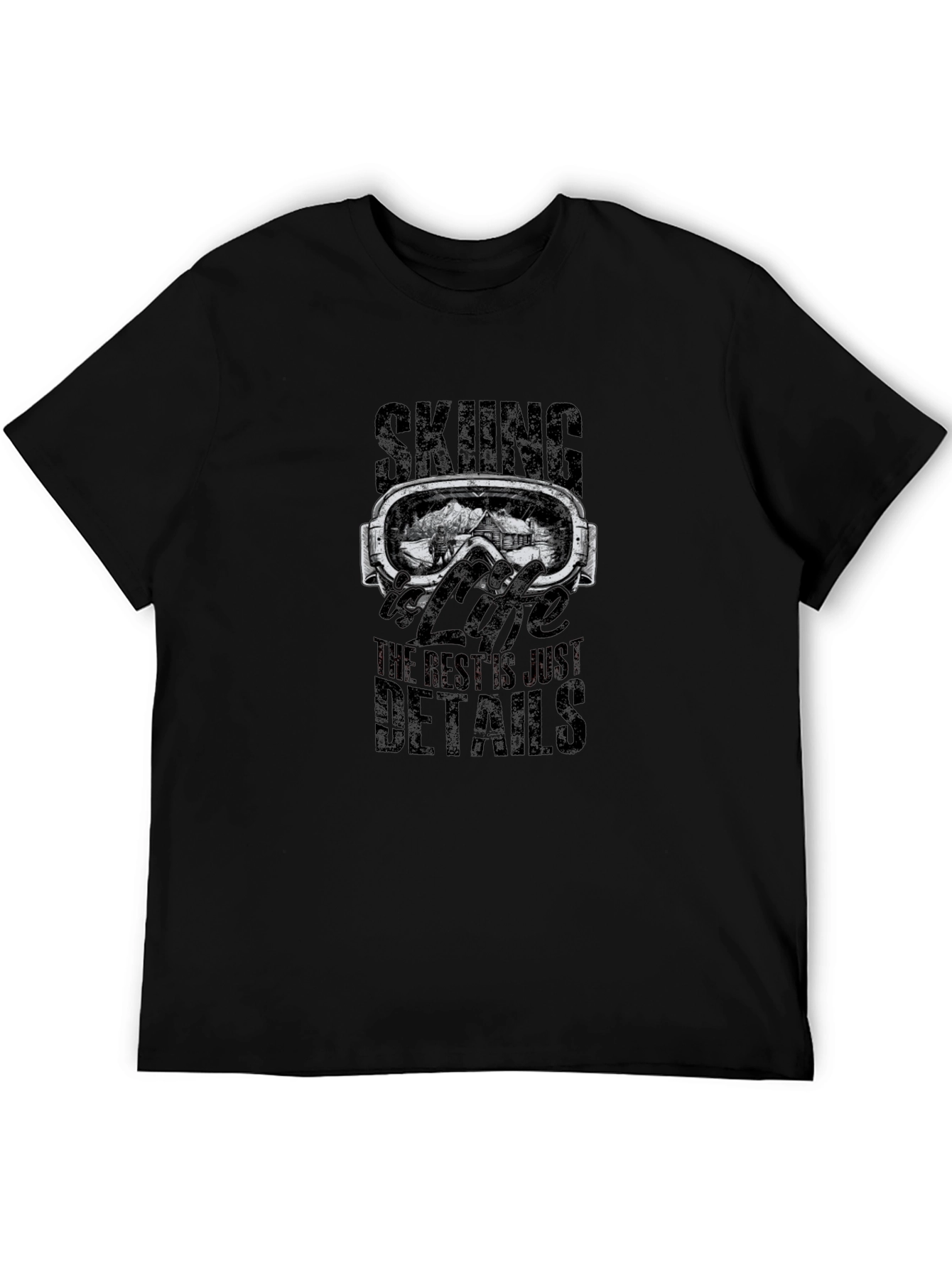 Skiing is Life T-Shirt - Mountain Goggle Graphic Tee