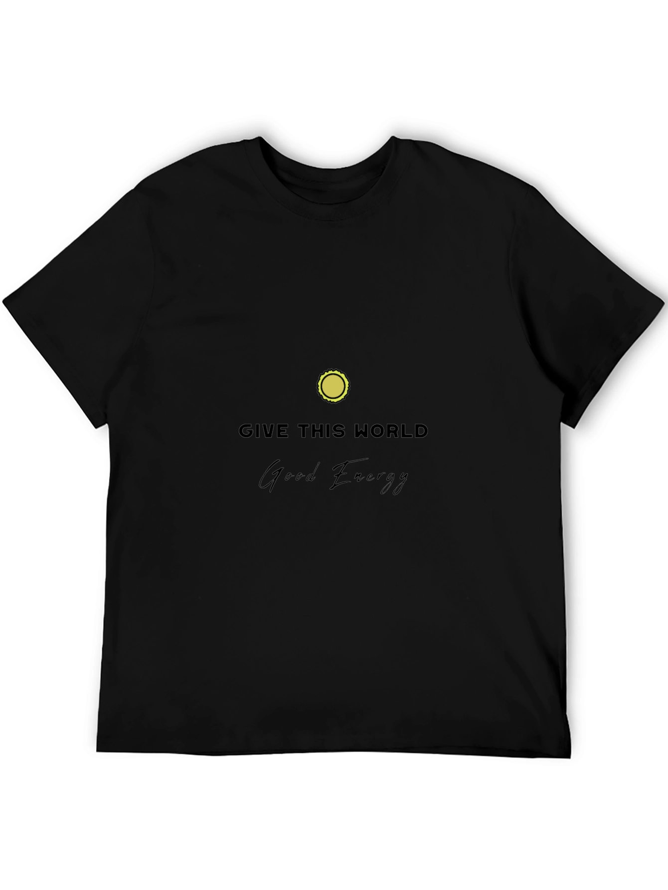 Good Energy Graphic Tee - Black Cotton T-Shirt