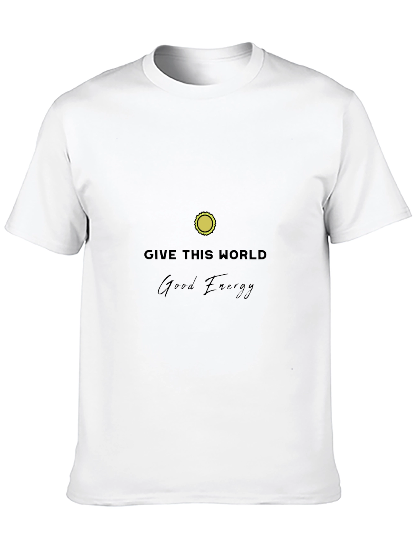 Good Energy Graphic Tee - Black Cotton T-Shirt